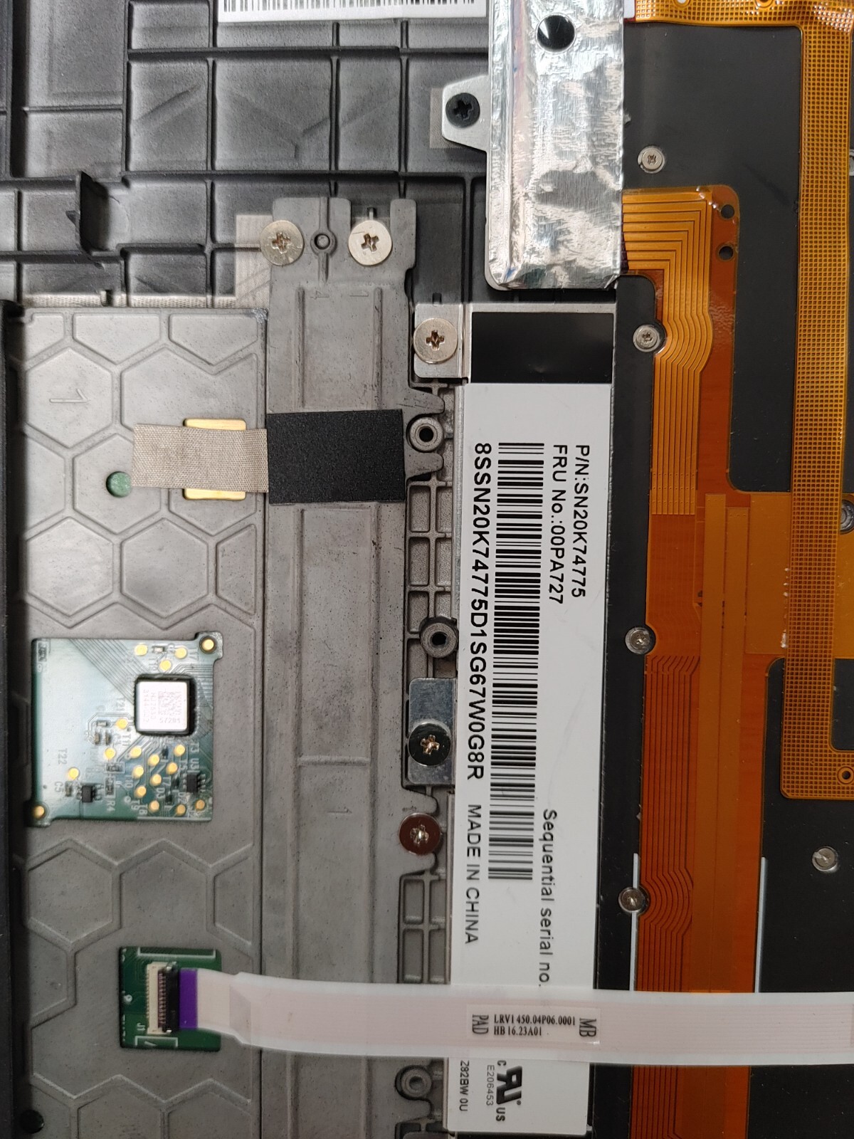 Lenovo ThinkPad Core i7-6500U@ 2.50GHz, NO RAM ,NO HD ( Selling Motherboard)