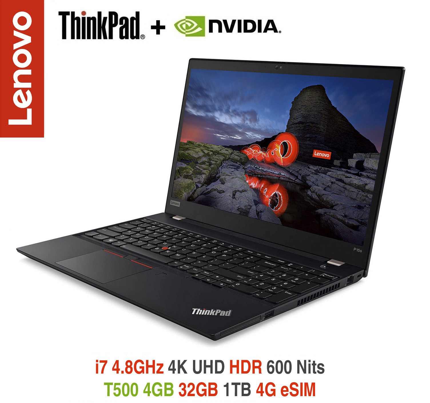 ThinkPad P15s Gen 2 i7 4.8GHz Quadro T500 4K UHD 600 Nits 32GB 1T 4G 2Y Premier