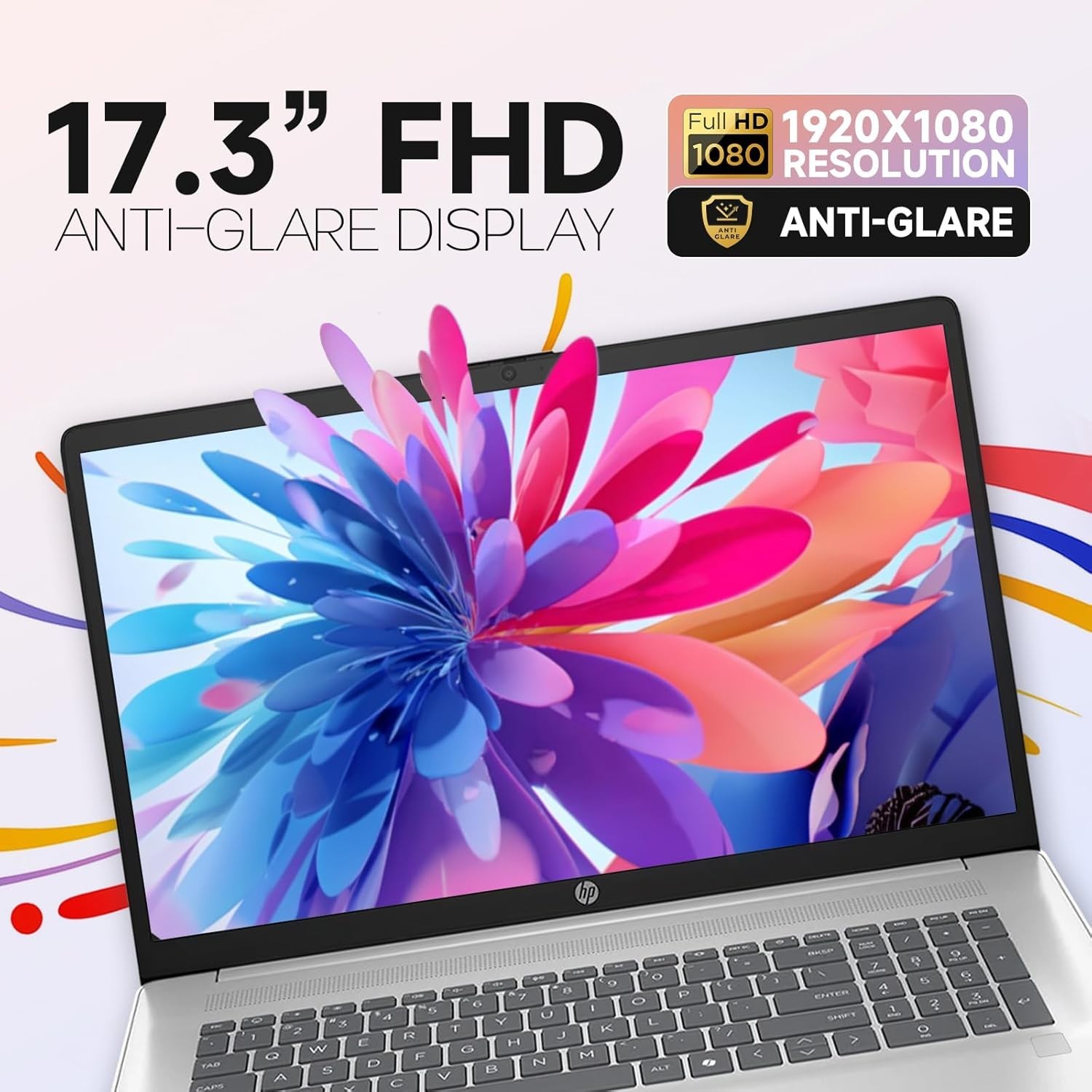 HP 17.3″ Laptop, Intel 10-Core i5-1334U, Up to 64GB RAM 2TB SSD, Win11Pro Silver