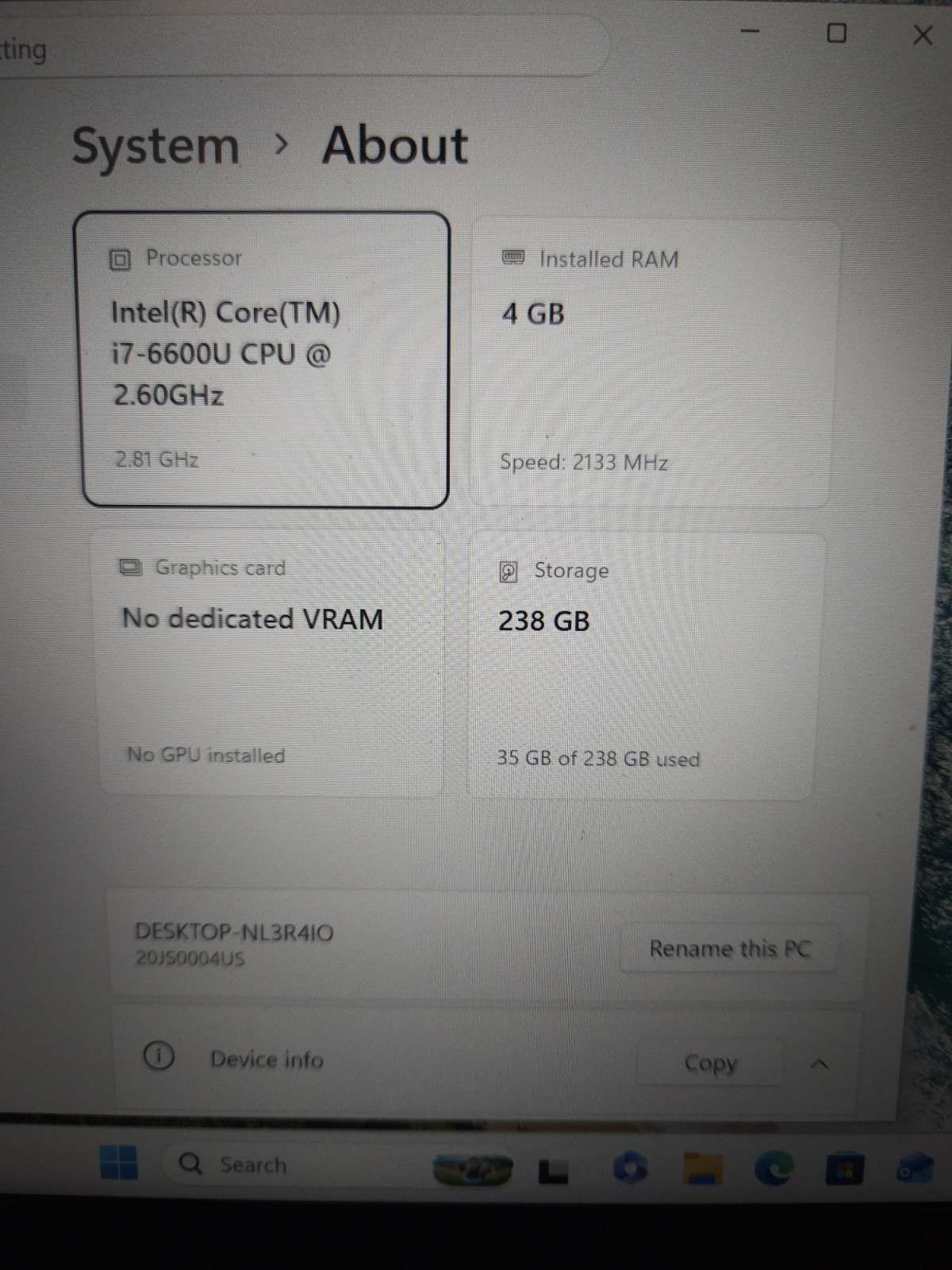 Lenovo ThinkPad T470s i7 4gb Ram 2.6ghz 256gb NVMe SSD Drive Win 11Pro