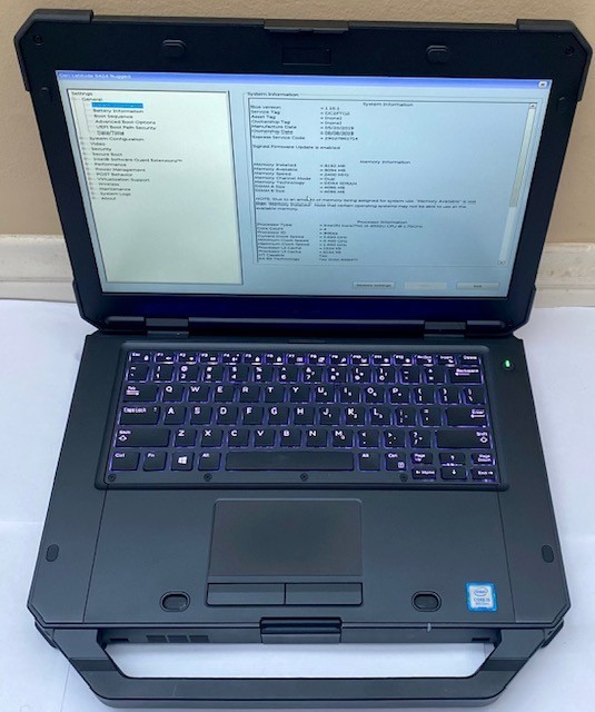 Dell Latitude 5424 Rugged Intel Core i5-8350U 1.70Ghz 8GB RAM