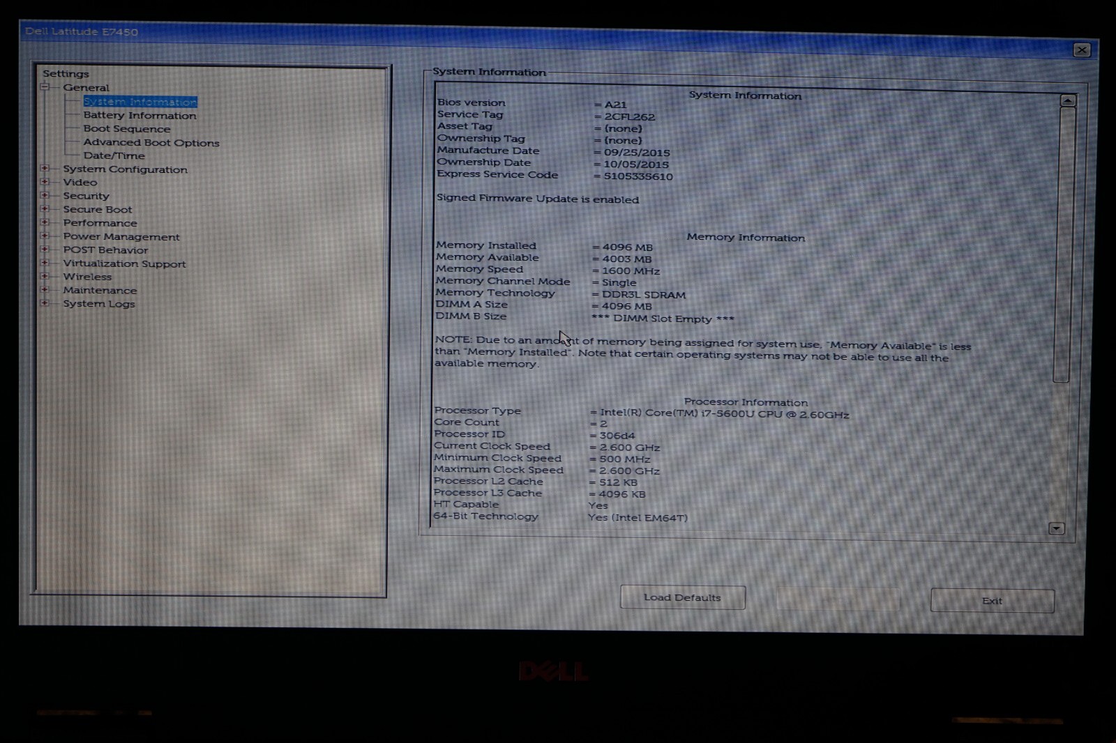 ^ Dell Latitude E7450 14″ Intel i7-5600U @ 2.60GHz 4GB Ram No HD “READ” #C1617