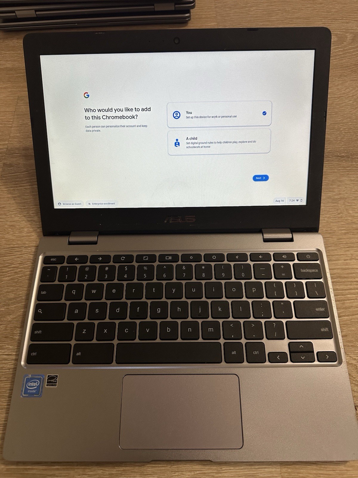 ASUS Chromebook CX22N 11.6-inch HD Non-Touch 32GB eMMC -LOT OF 5 UNITS-CHARGERS