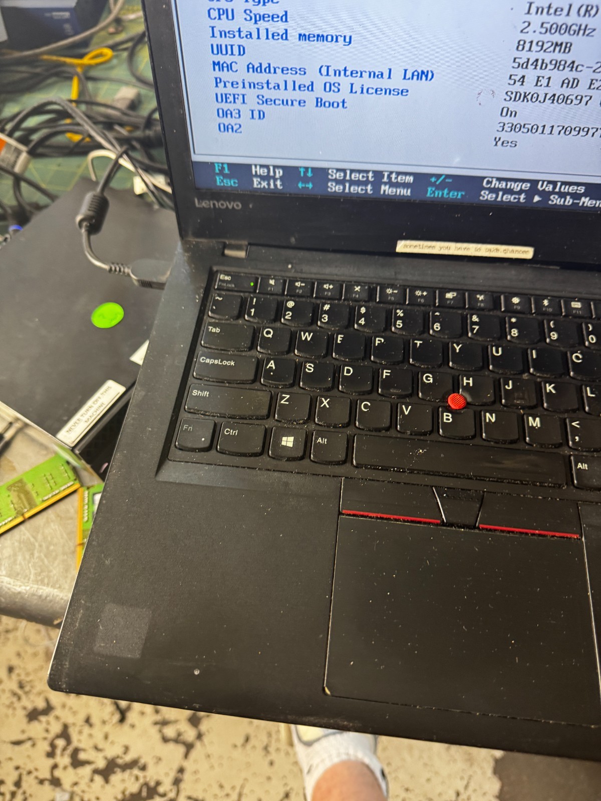Lenovo ThinkPad T470s Core I5-7200 8GB RAM Laptop For Repair #6000