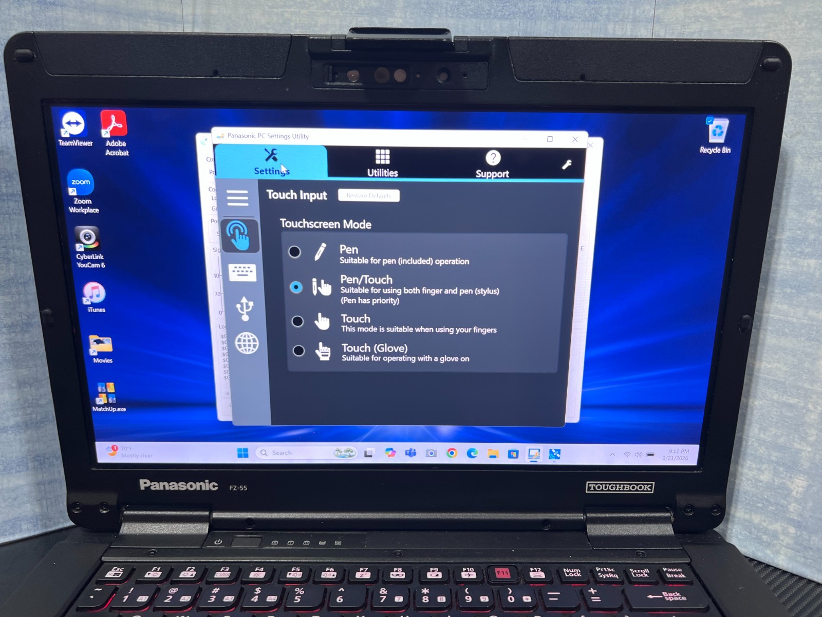 FZ-55C0601VM i5-8365U, 16GB Mem, 512GB SSD OPAL,HDMI, GPS,Touch, Win11 Pro 25H2