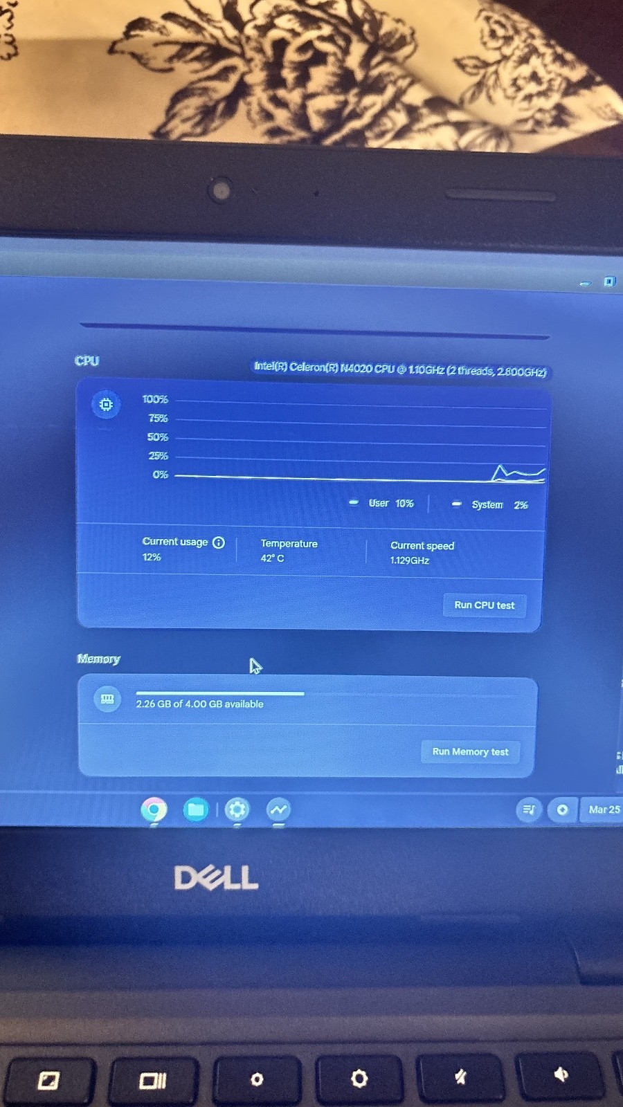 Dell Chromebook 3100 | Intel Celeron N4020 | 4GB RAM | Tested | Charger | Webcam