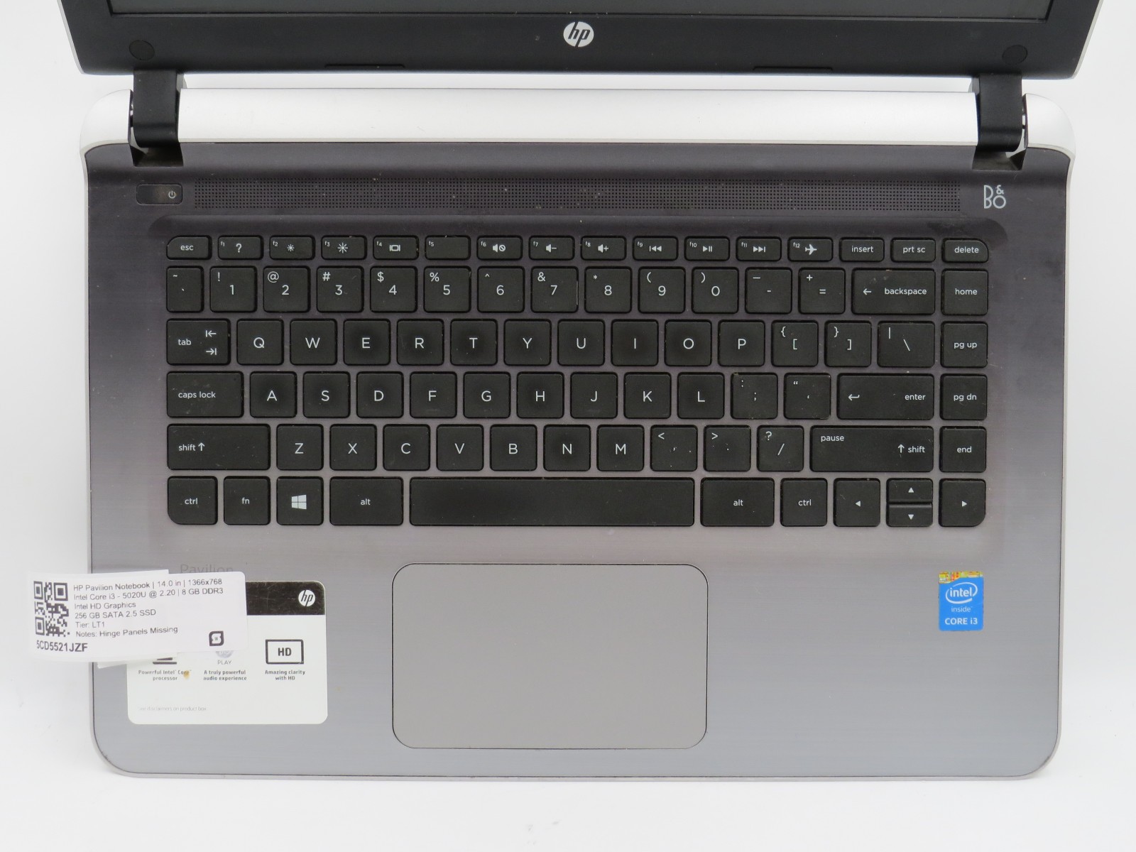 HP Pavillion i3-5020U @ 2.2GHz 8GB DDR3 256GB SSD 14″ No OS