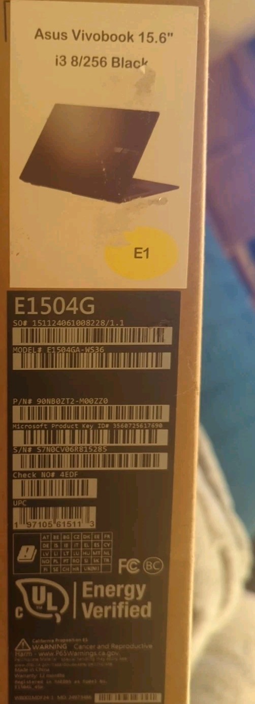 ASUS VivoBook 15 15.6″ (64GB eMMC, Intel Celeron N, ‎2.8 GHz, 4GB) Laptop *NEW*