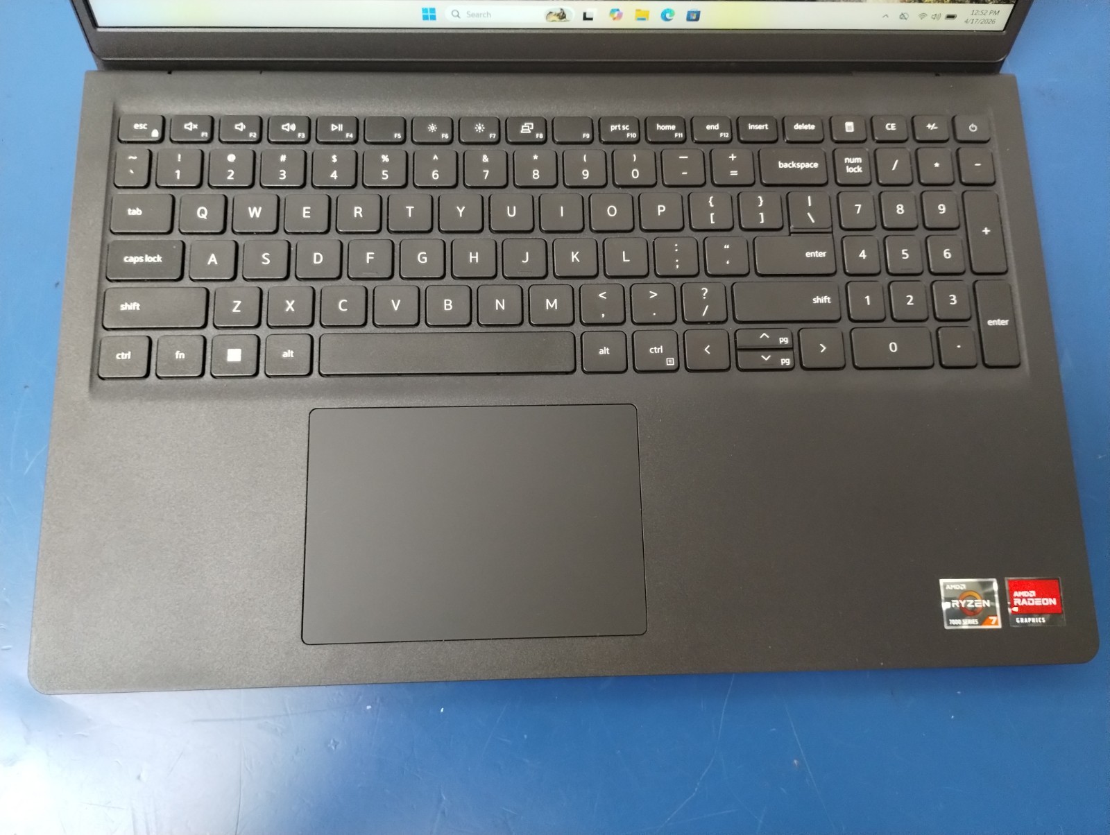 DELL 15 DC15255 G8MK9, AMD Ryzen 7 7730U, 2.00 GHz, 16 GB RAM, 512 GB NVMe SSD