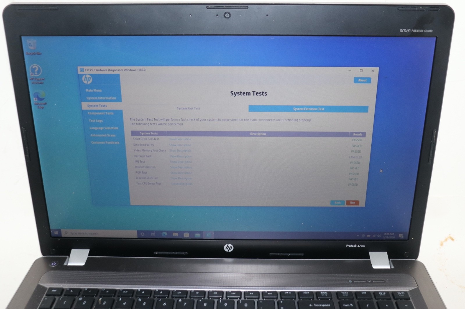HP ProBook 4730s |Intel core i5@2.30 GHz|8GB RAM |320G HDD|WIN 10 Prof|Webcam