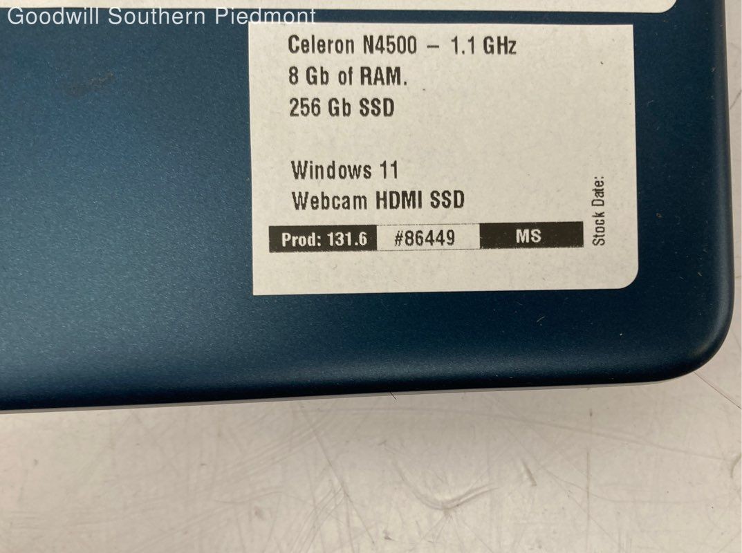 HP Laptop Celeron N4500 1.1GHz 8Gb RAM 256Gb SSD (w/ Russian Keyboard) – Tested