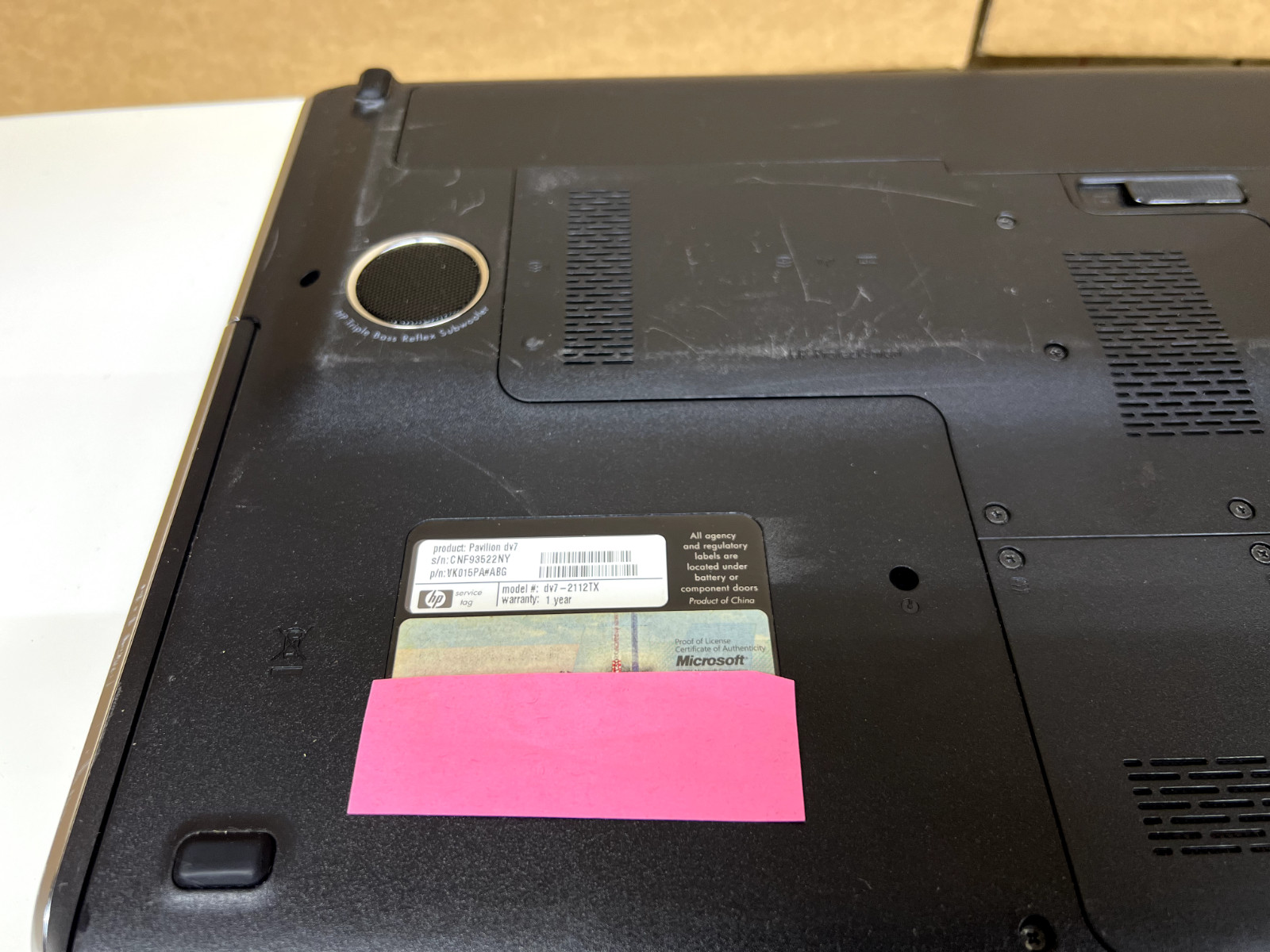 HP dv7-2112TX Laptop PC 1TB HDD 4GB Memory Intel Core 2 Duo Windows Vista