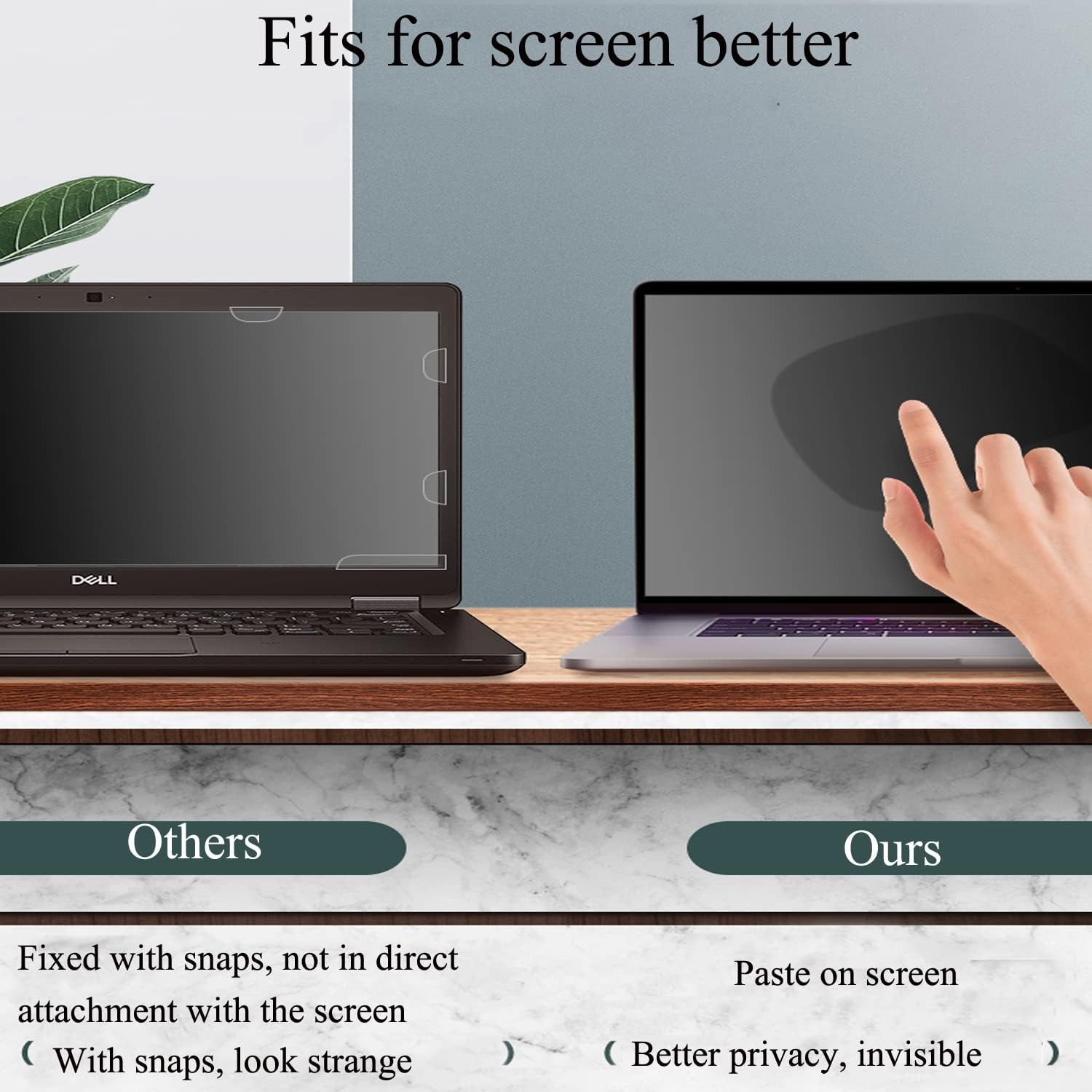 17.3 Inch Laptop Privacy Screen Protector Designed for HP Envy/Dell/Asus/Acer/Sa