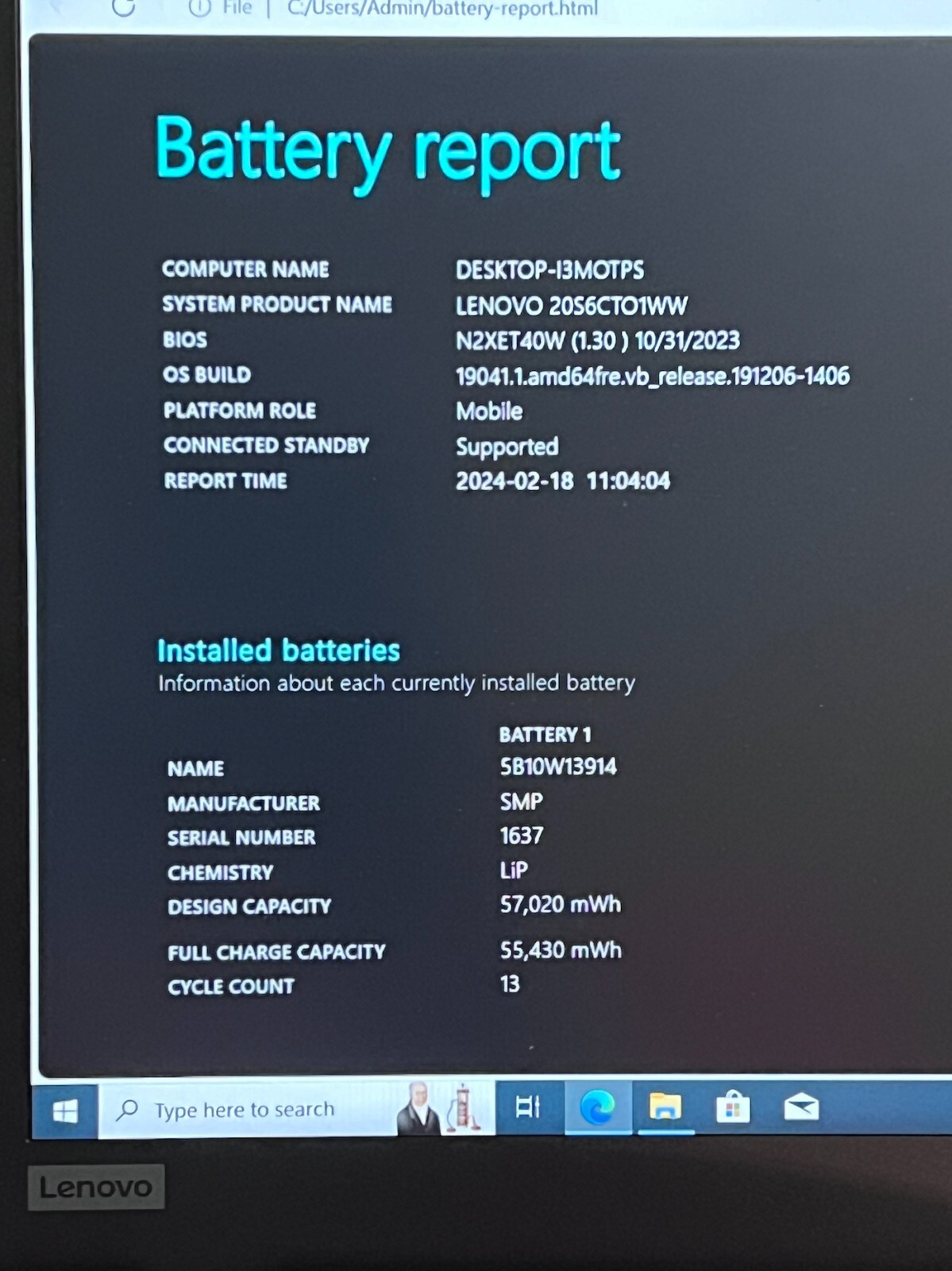 Lenovo T15 20S6-CT01WW Core i7-10510u 16GB 512GB 15.6″ – Warranty July 24