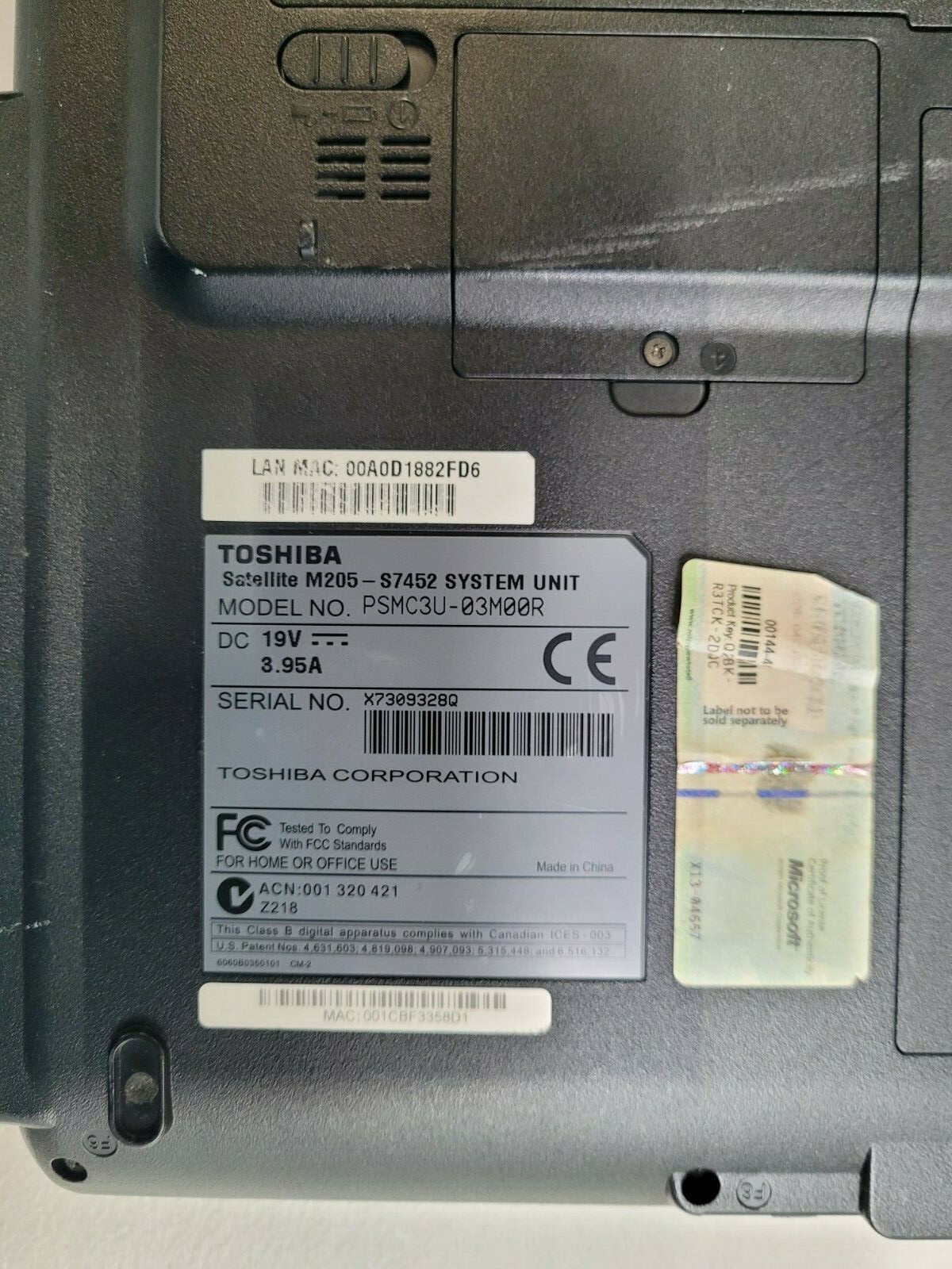 SET OF 6 TOSHIBA SATELLITES M30-S309 U400 A305-S6857 M115-S1064 M45 M205 NO HDD