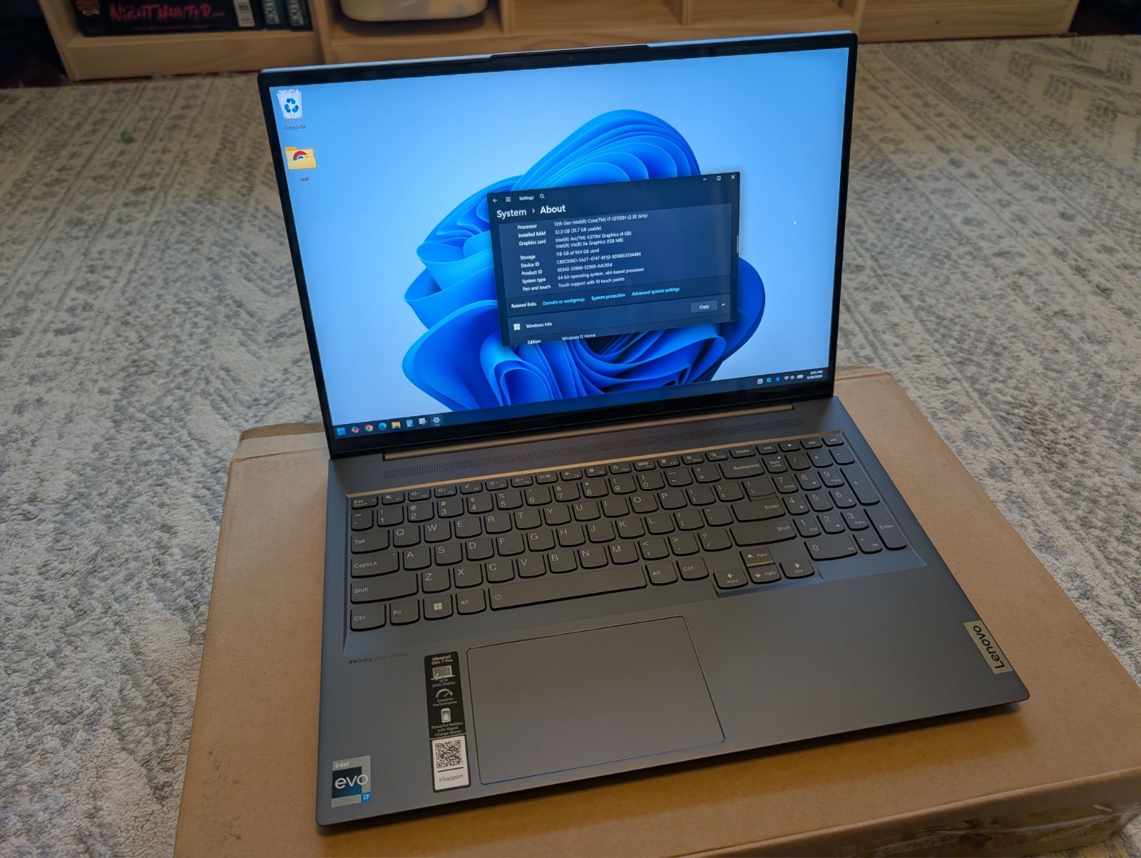 Lenovo IdeaPad Slim 7 16″ Touch i7-12700H 32GB 1TB SSD Arc A370M 82VB0000US