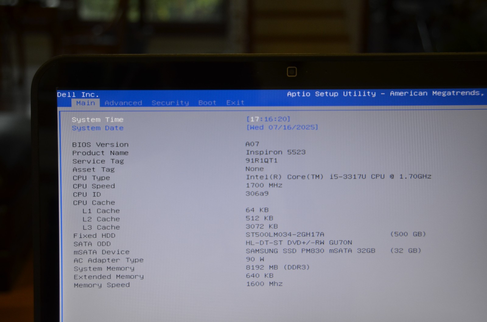 Dell 15z 5523 Touchscreen 15.6″ 500GB Intel i5-3317u 1.7GHz 8GB Win11 Pro