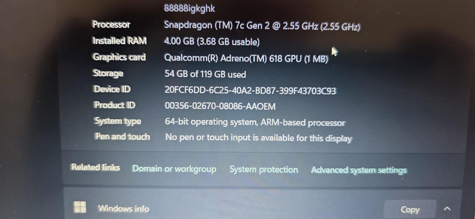 Samsung Galaxy Book Go 14in FHD Snapdragon 7c Gen 2 4GB 119GB eMMC W11 Silver