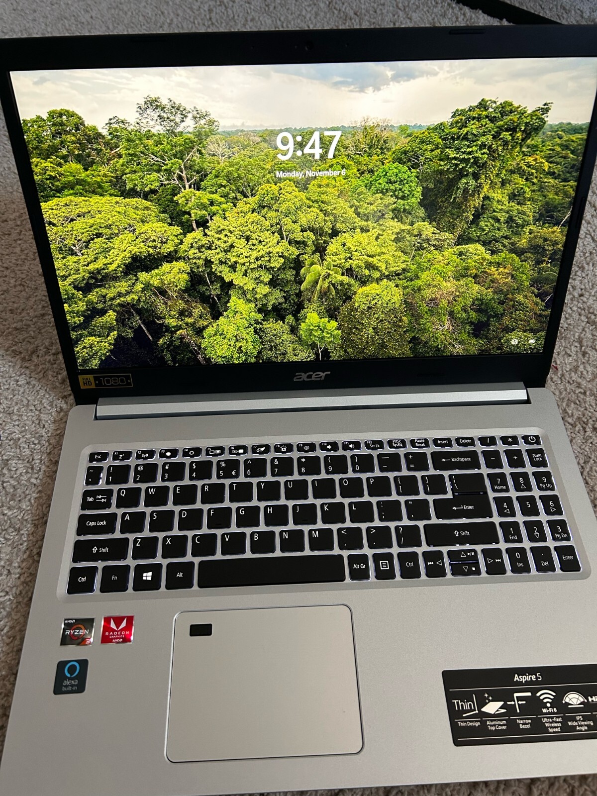 Acer Aspire 5 A515-46-R14K 15.6″ (128GB SSD, AMD Ryzen 3 3350U, 2.1GHz, 4GB RAM)