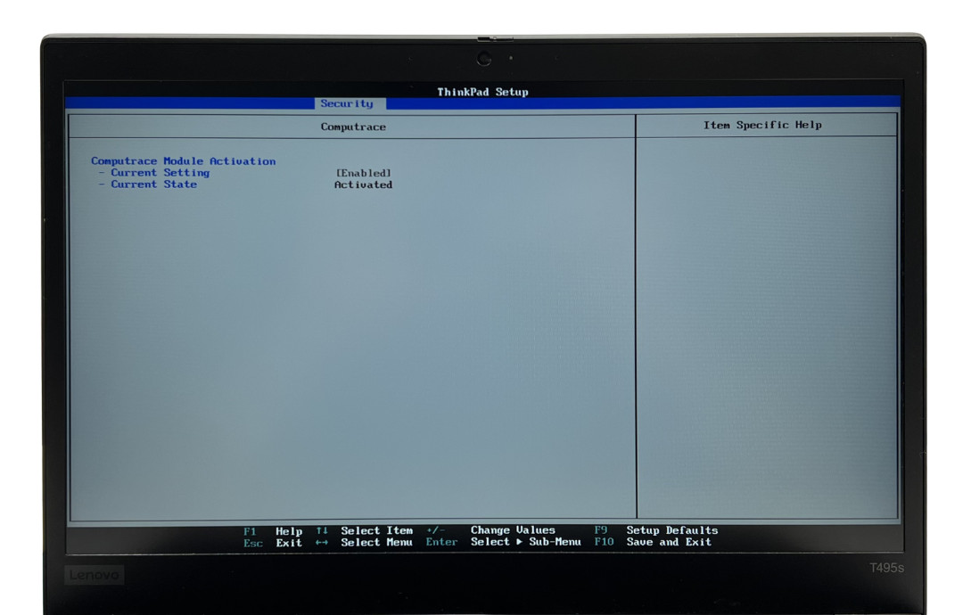Lenovo ThinkPad T495s AMD RYZEN 5/7, 8/16GB, NO SSD (COMPUTRACE/BIOS LOCK) READ