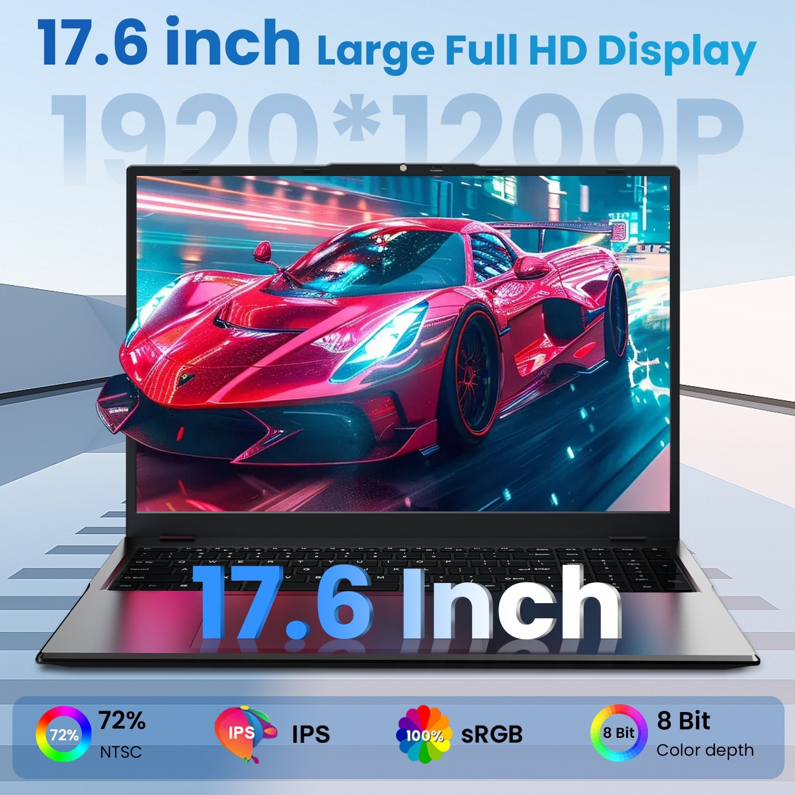 Jumper 17.6″ FHD IPS Laptop Windows 11 Intel N5095 640GB SSD Office 365