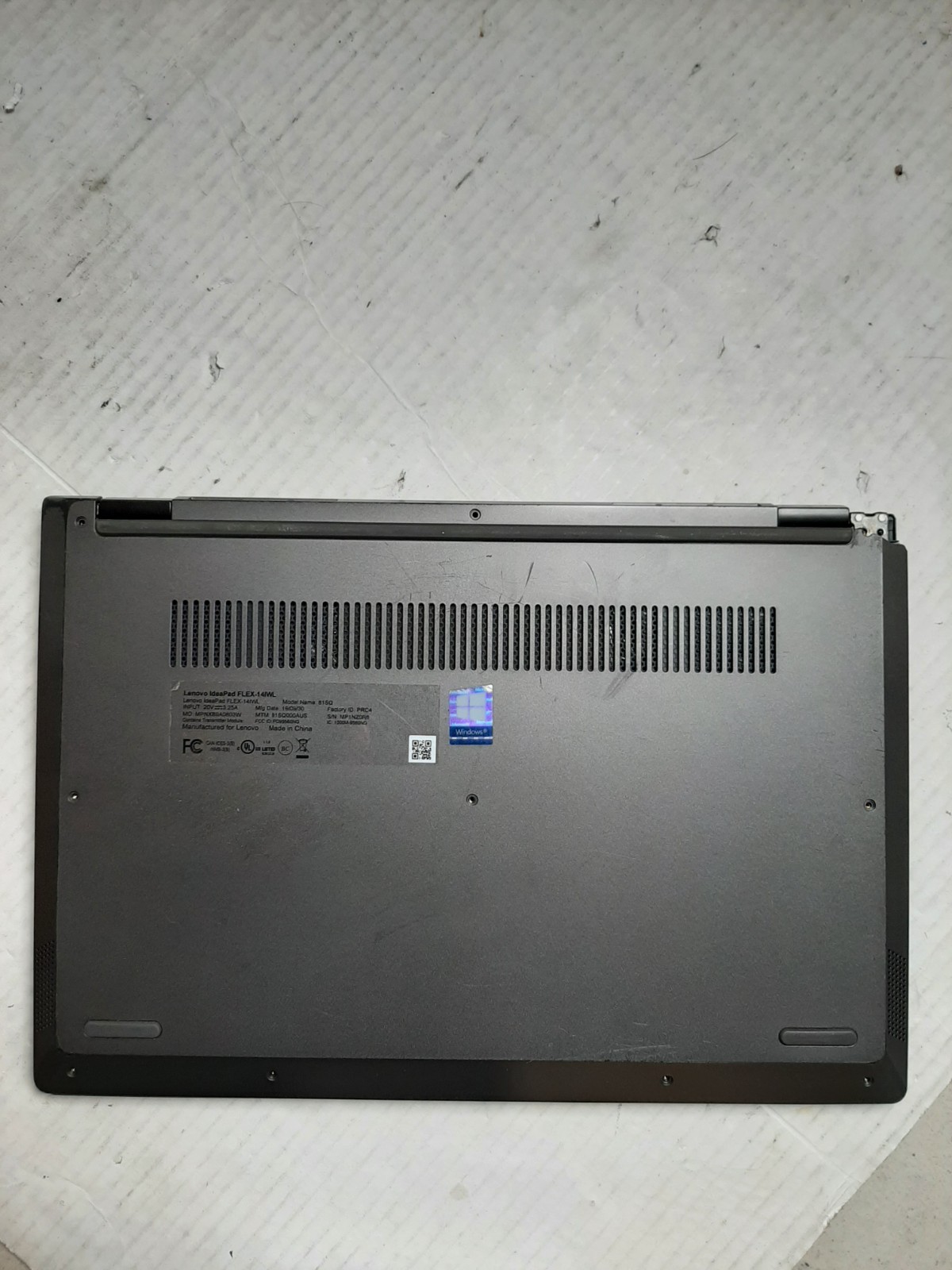 Lenovo IdeaPad Flex 14IWL i5-8265U 8GB RAM 256GB SSD Win11 *NO BATTERY* #97