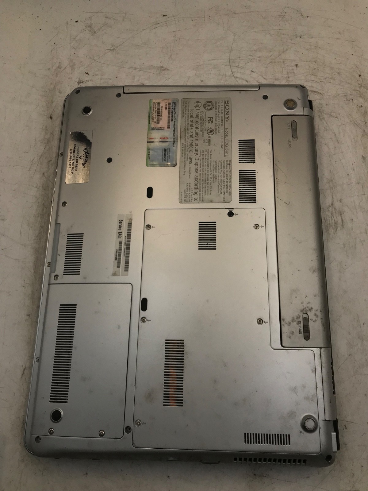 Sony VAIO PCG-5K1L Intel Core 2 Duo 14″ -POWERS ON/NO BOOT -MZ