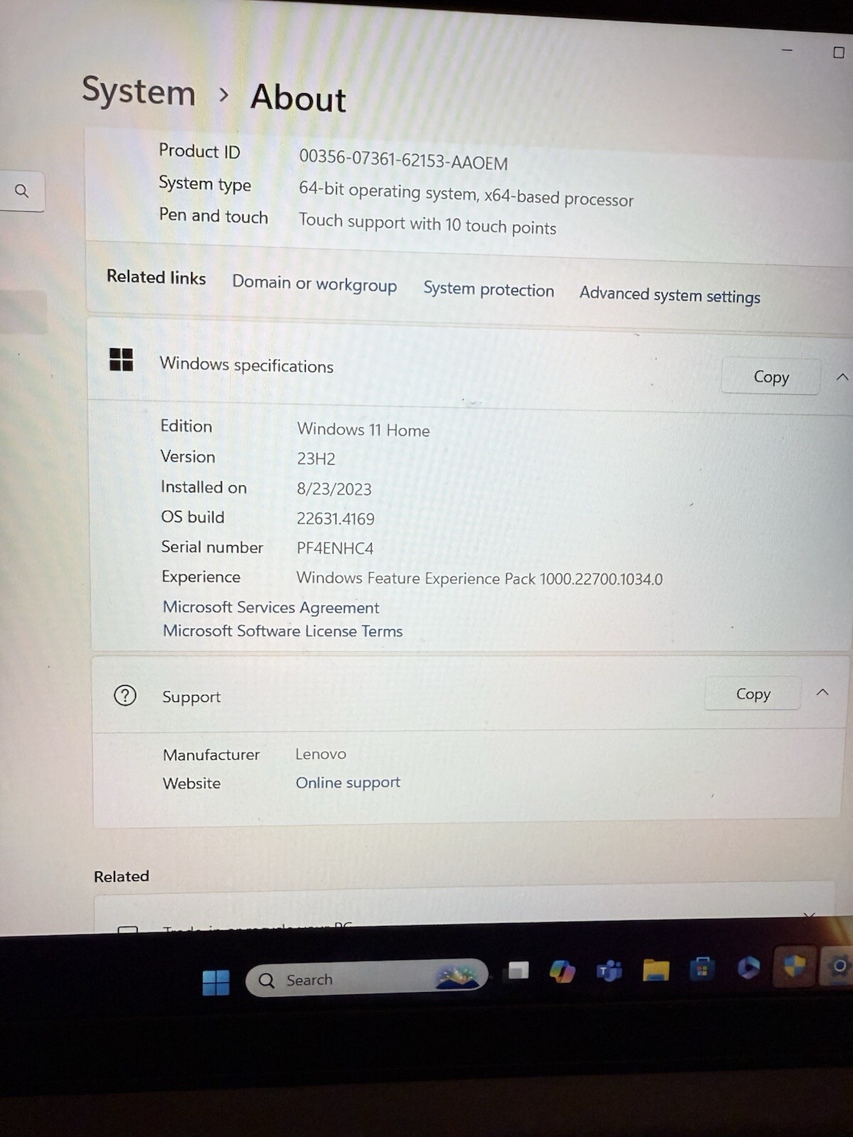 Lenovo Ideapad 3 15ITI6 Intel i5 8 GB RAM Touchscreen 475 SSD