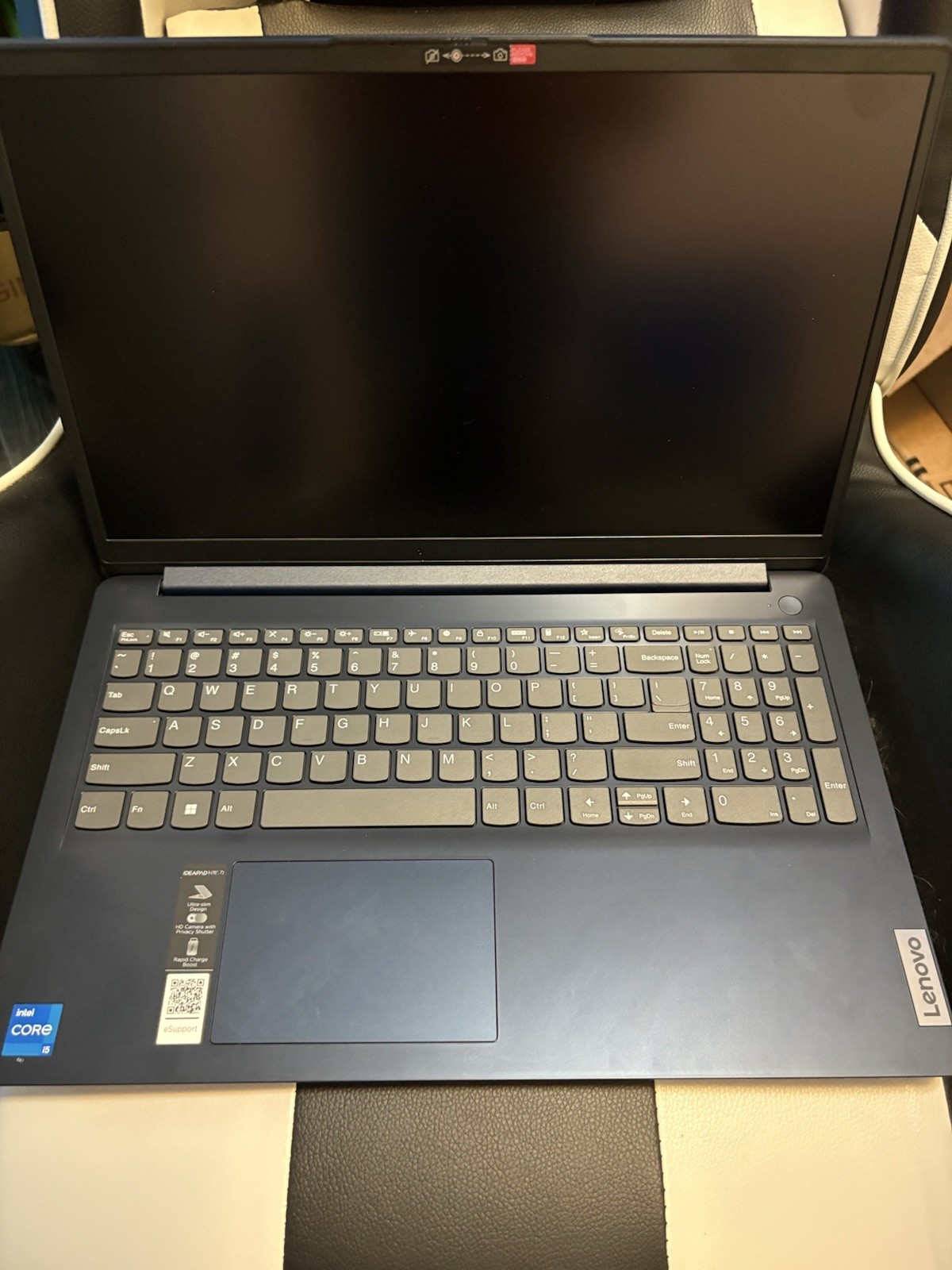 For Parts – Lenovo IdeaPad 1 15IRU7 – Battery, RAM, SSD, WiFi Card Removed