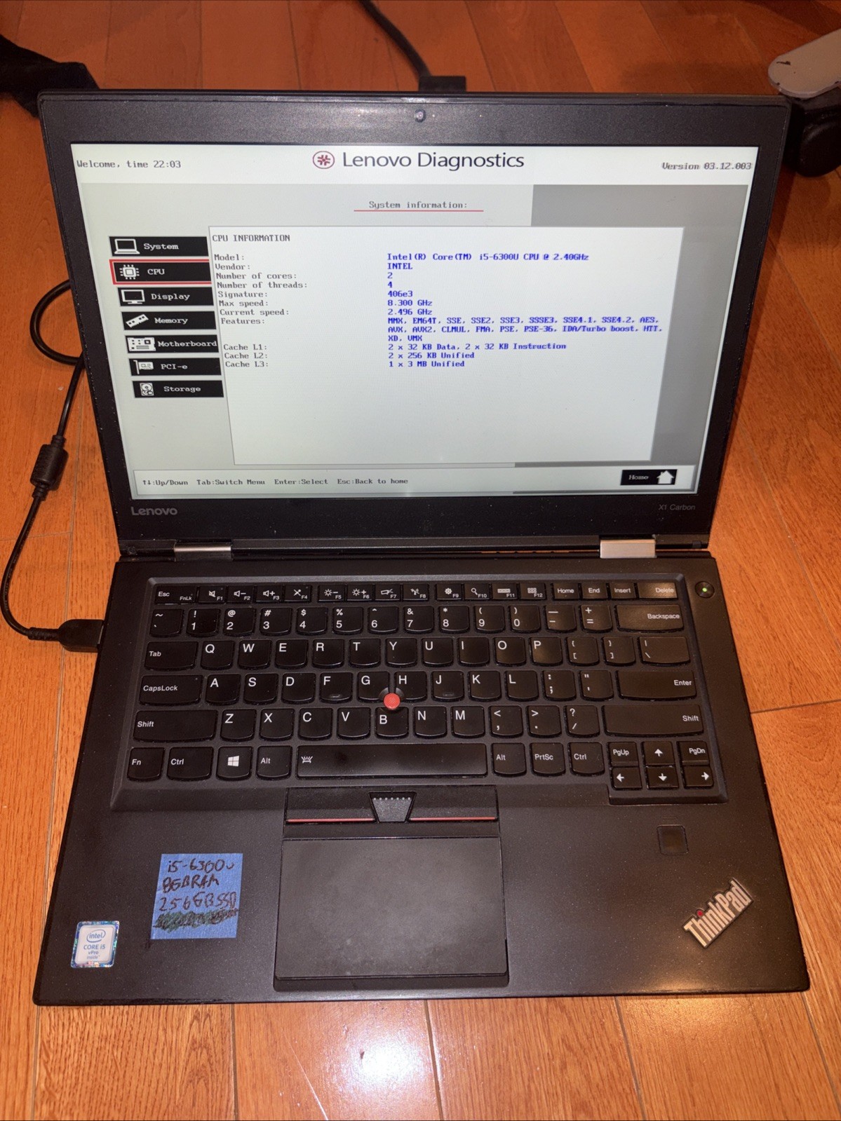 Lenovo ThinkPad X1 Carbon 4th Gen (256GB SSD Intel Core i5-6300U 2.4GHz 8GB)