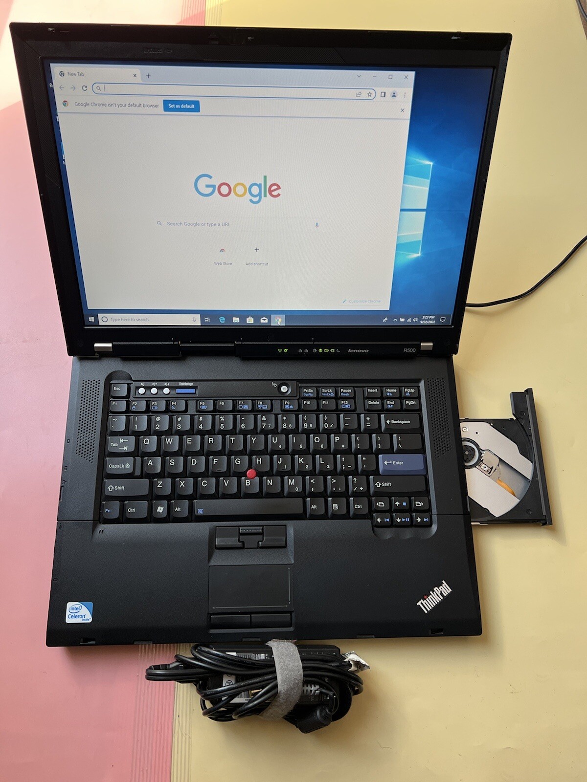 Lenovo Thinkpad R500 15.6″ Intel Celeron 4GB RAM 128GB SSD WEBCAM BLUETOOTH