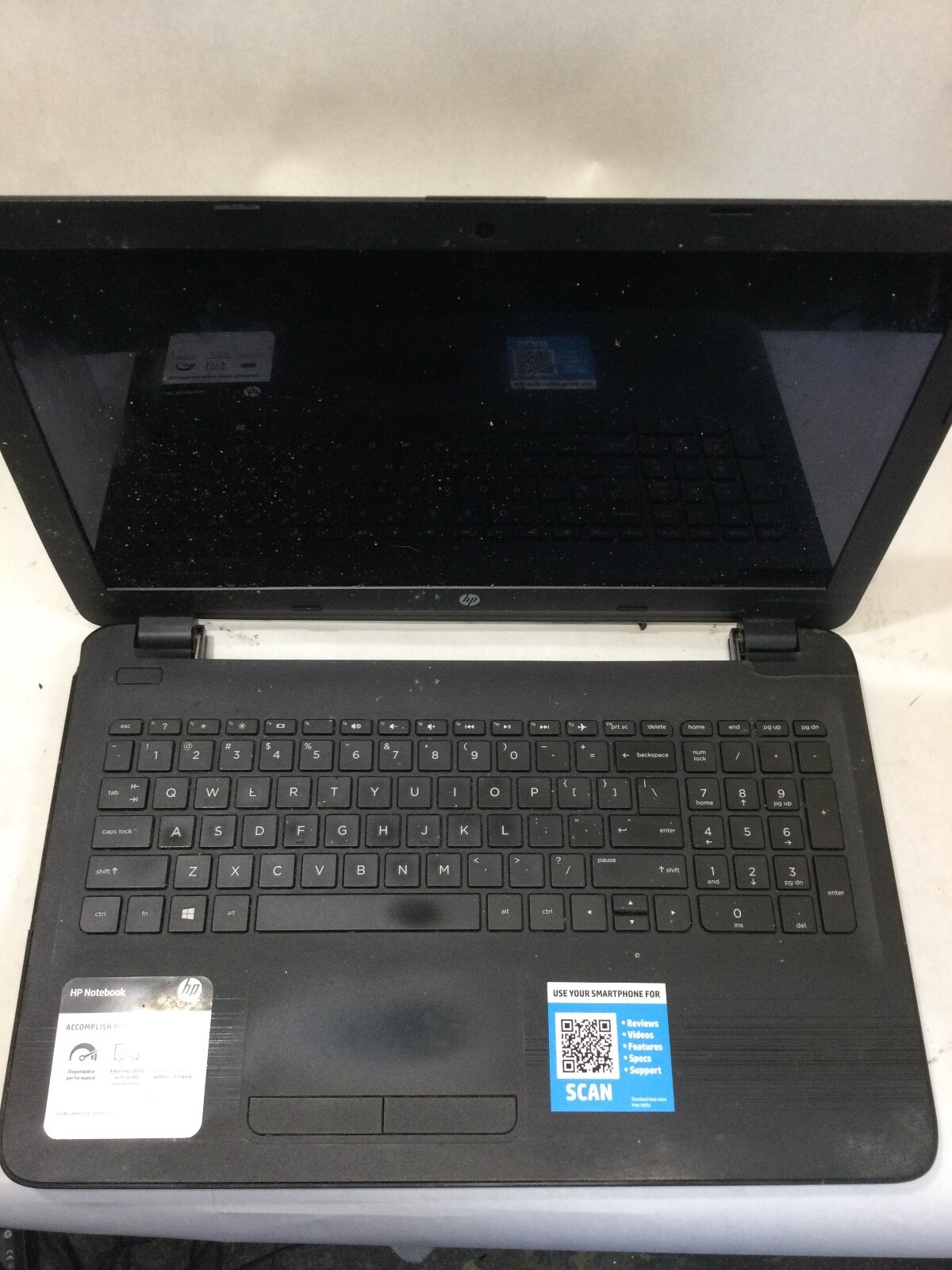 HP NOTEBOOK 15 BA079DX – AMD A10 – 4GB RAM – FOR PARTS – NO POWER- READ DESC -BB