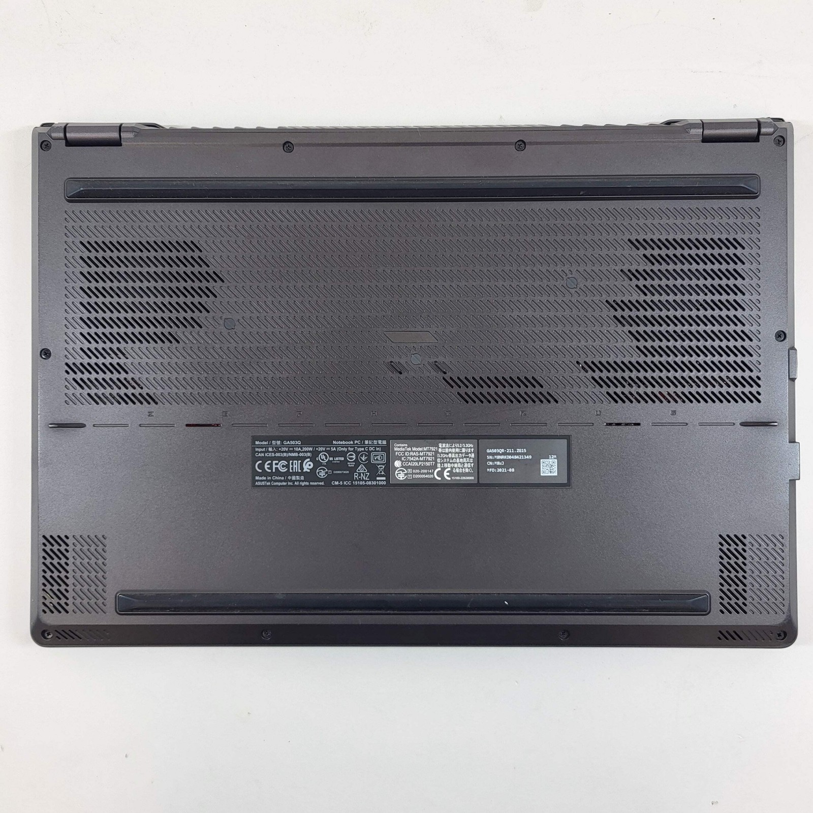 Asus ROG Zephyrus G15 GA503Q 15.6″ Ryzen 9 5900HS 16GB RAM 1TB GeForce RTX 3070