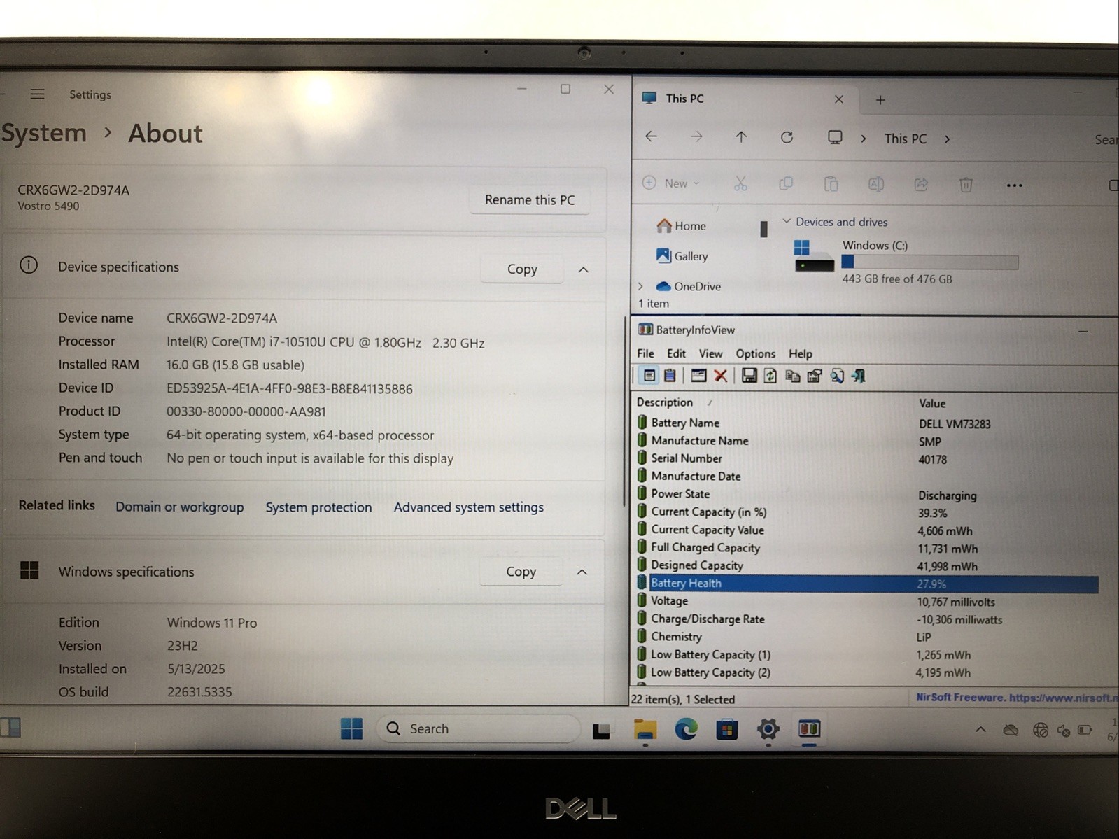 Dell Vostro 5490, Intel Core i7-10510U, Nvidia MX250, 16GB RAM, 512GB SSD, W11