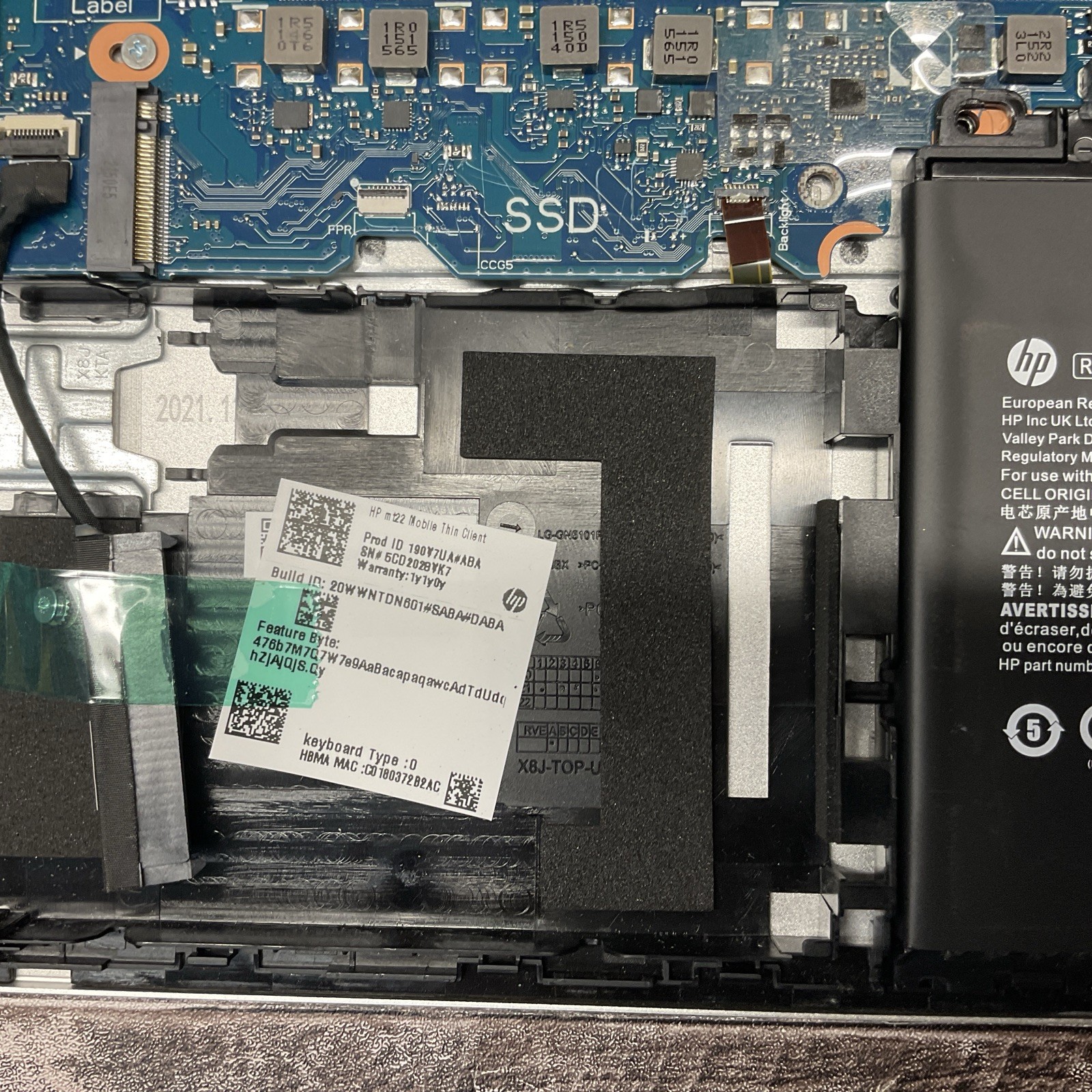 HP mt22 Mobile Thin Client / Celeron / No RAM Laptop Notebook PC / T15