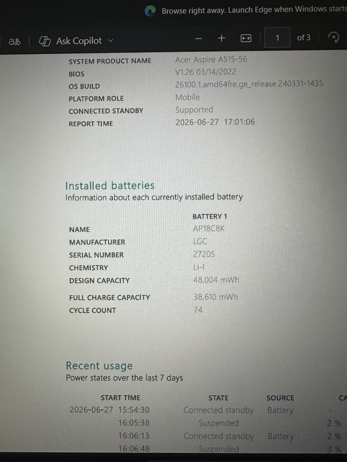 Acer Aspire A515-56 i7-1165G7 16GB RAM 954GB SSD Win11 Black Laptop