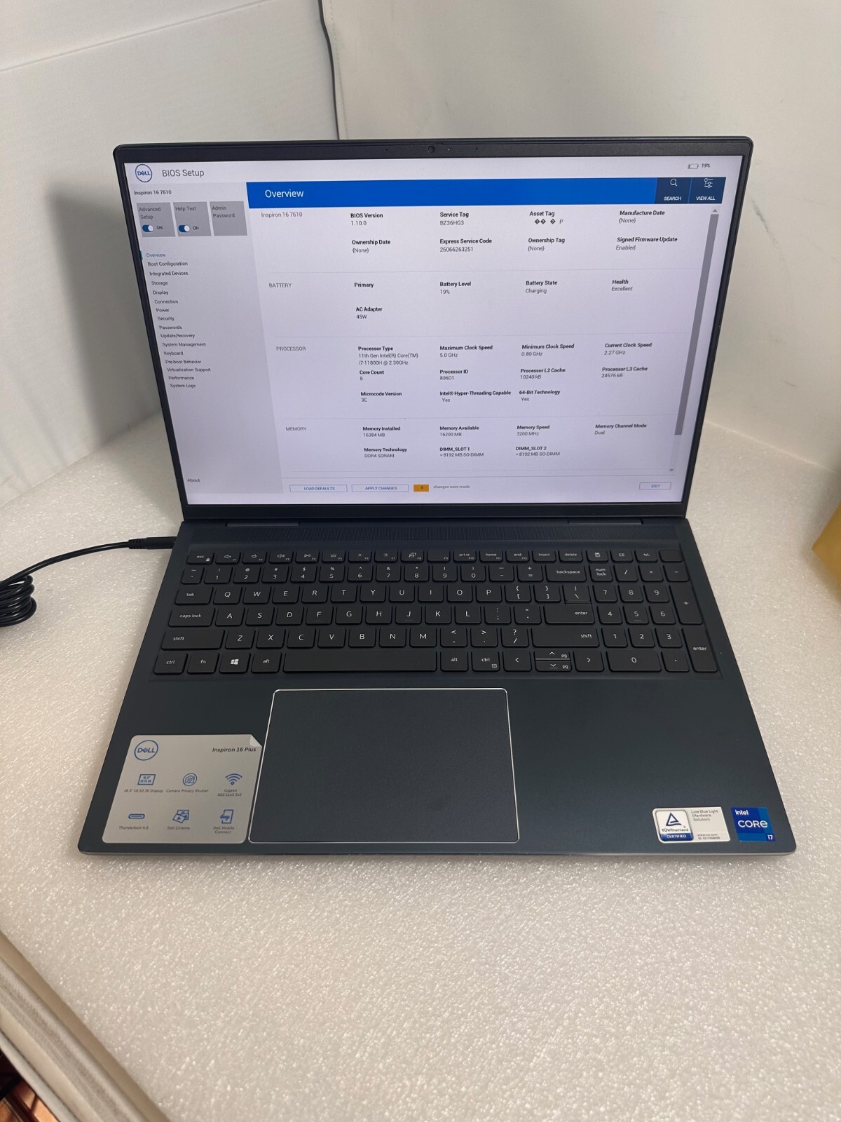 Dell Inspiron 16 7610 16″ Intel I7-11800H 1TB SSD 16GB 3072 x 1920