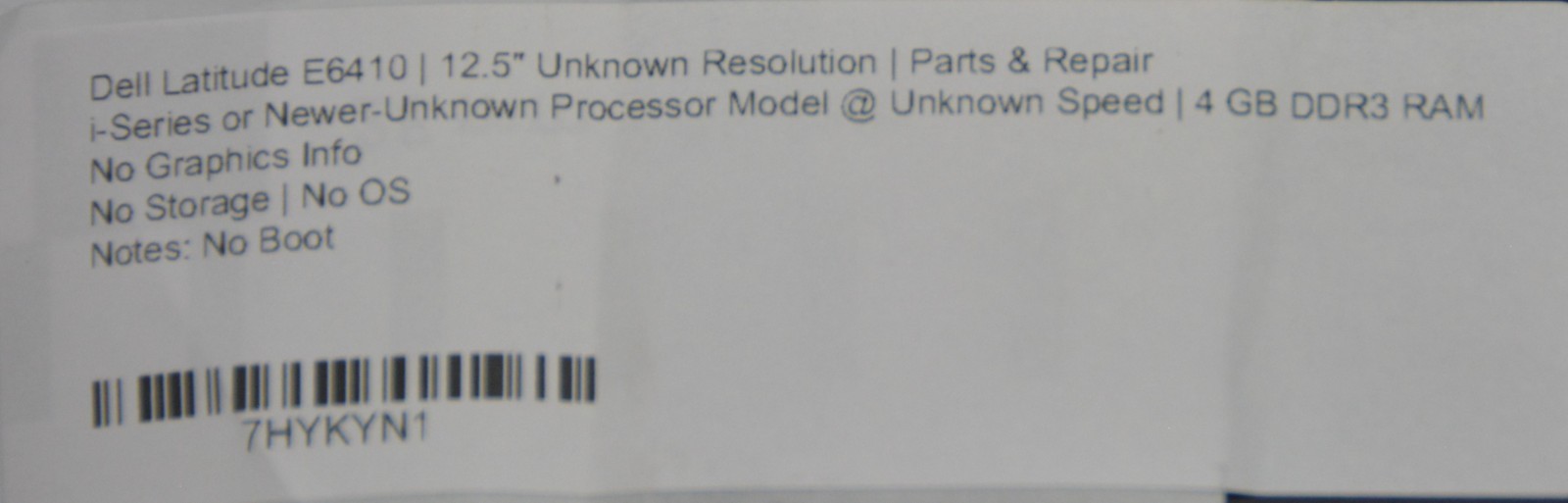 Dell Latitude E6410 4GB DDR3 NO OS/NO STORAGE/NO BOOT *PARTS/REPAIR/READ*
