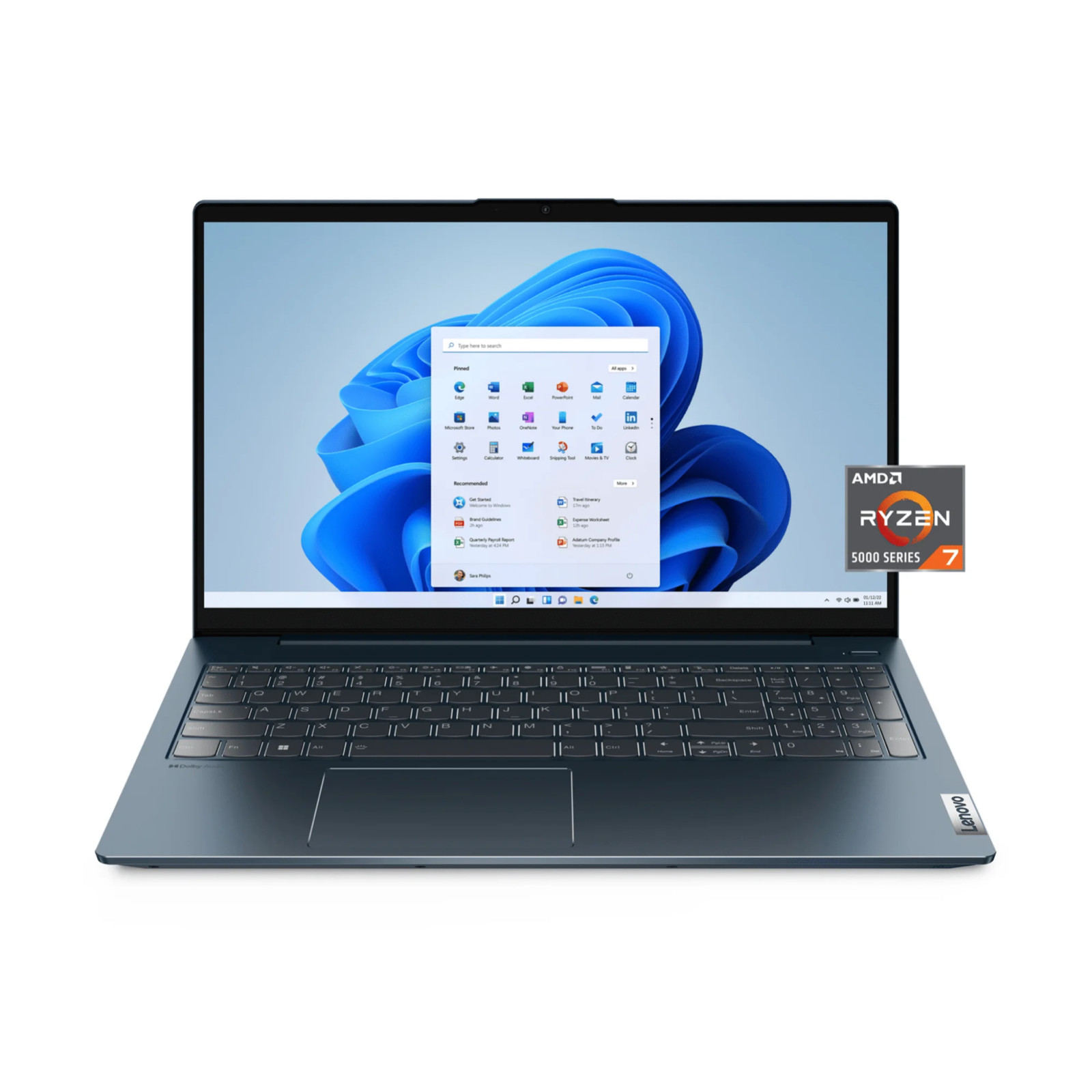 Lenovo Ideapad 5 15.6″ Laptop, AMD Ryzen 7 5825U, 16GB RAM, 512GB SSD, Blue