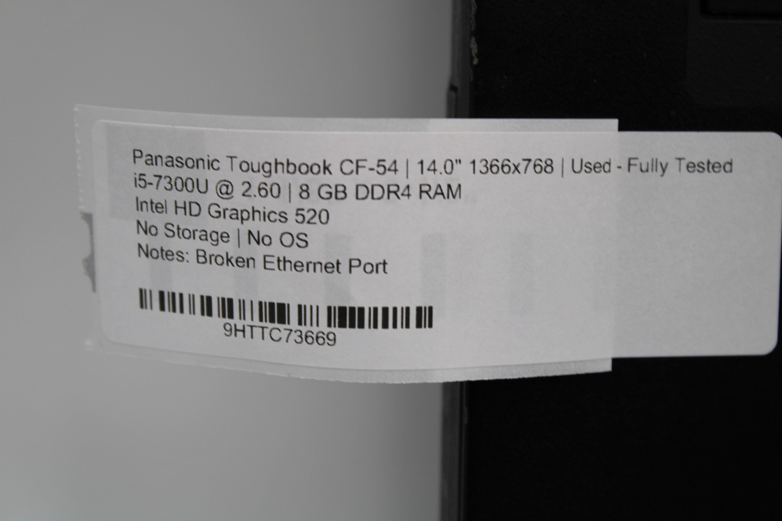 Panasonic ToughBook CF-54 MK3 _ i5-7300U _ 8GB DDR4 _ No SSD / OS