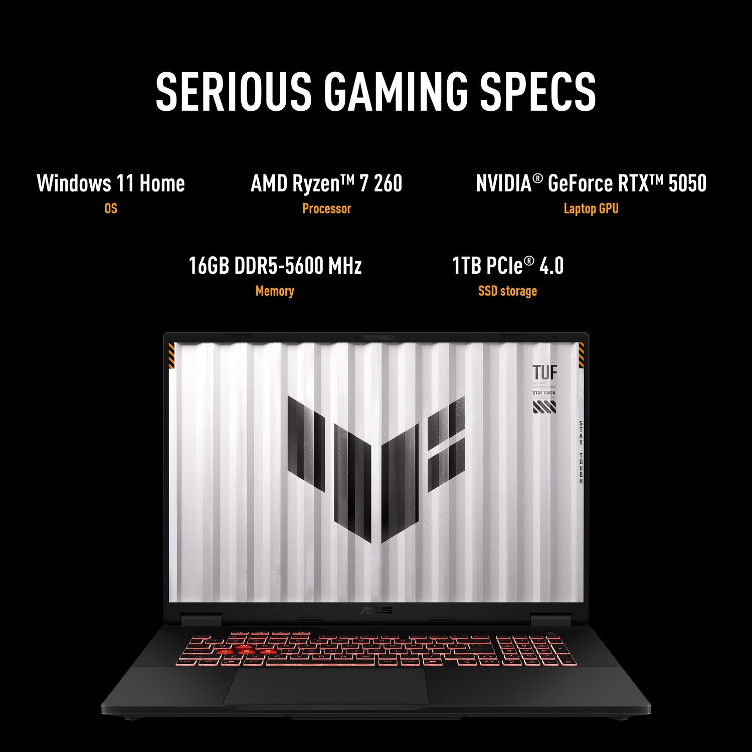 ASUS TUF Gaming A18 18″ FHD+ 144Hz Gaming Laptop AMD Ryzen 7 16GB 1TB Gray