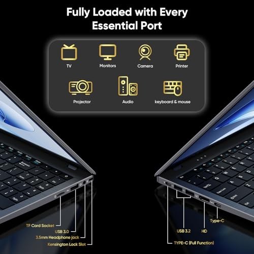 15.6″ FHD IPS Laptop Computer-12GB RAM 256GB SSD 4-Core N95 (Beats