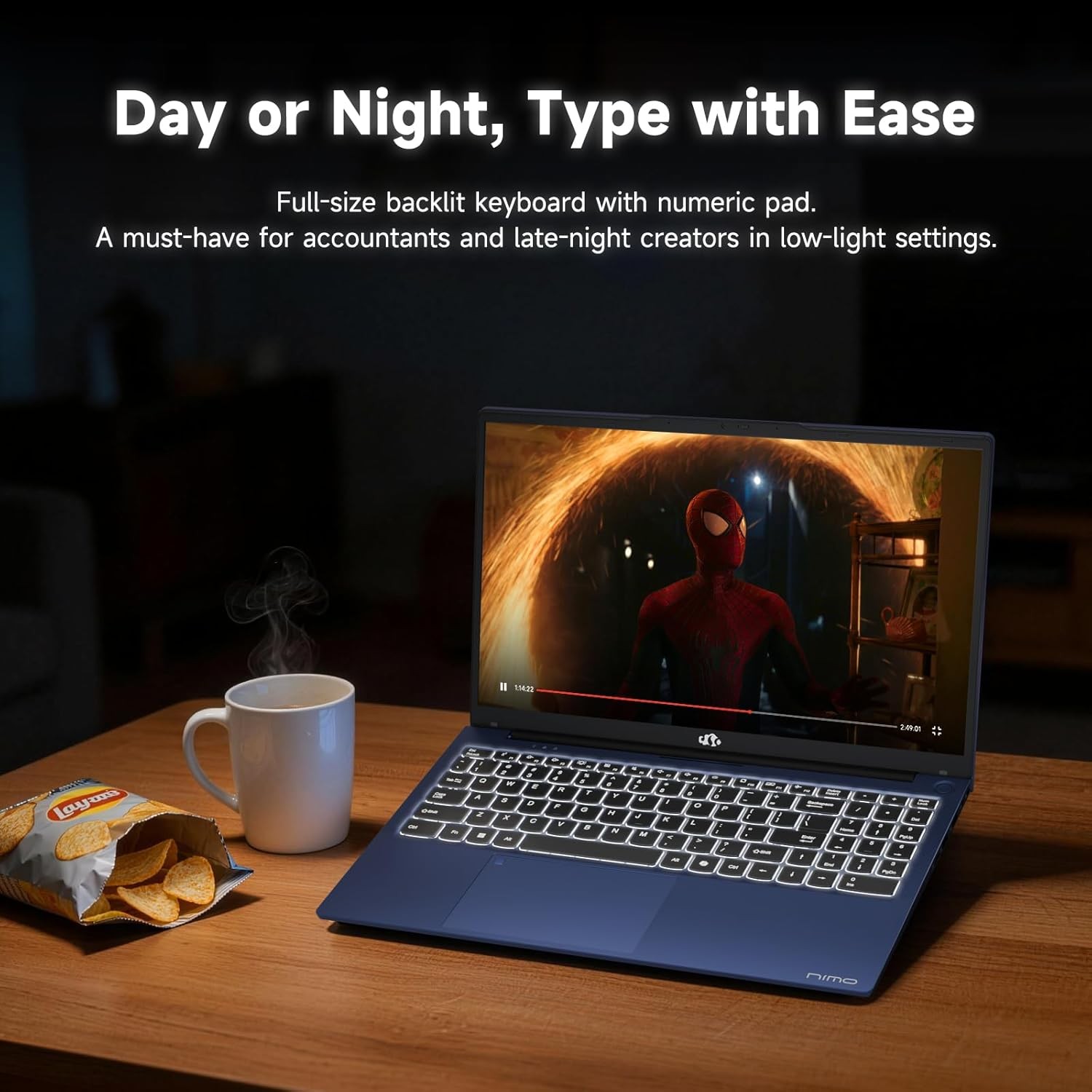 NIMO 15.6″ IPS FHD Student Laptop Intel Twin Lake N150 16GB RAM 512GB SSD