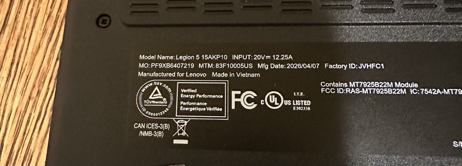 Legion 5 15AKP10 Gaming Laptop AMD Ryzen AI 7 350 W/Radeon 860M Nvidia RTX 5070