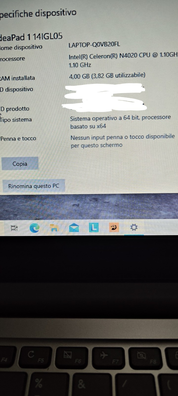 LENOVO IDEAPAD 1 14IGL05 INTEL N4020 4GB RAM 64GB SSD WIFI WEBCAM NOTEBOOK