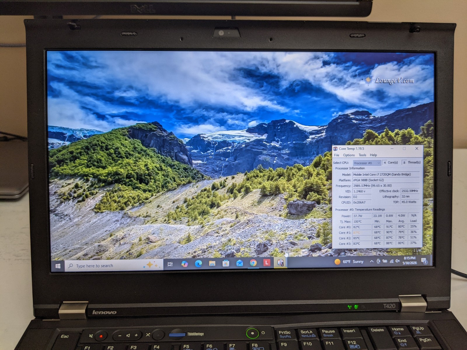 Lenovo ThinkPad T420 Quad Core i7 2720QM 8GB 250GB SSD Win 10 Pro – Grade A