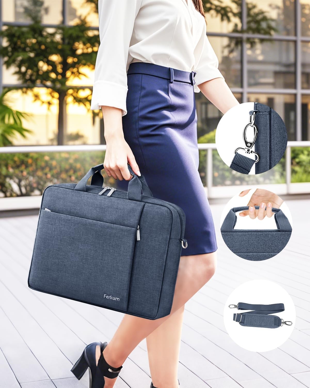 Grey Laptop Bag Case for 15.6 16 Inch Computers, Fits MacBook Pro M5 & More