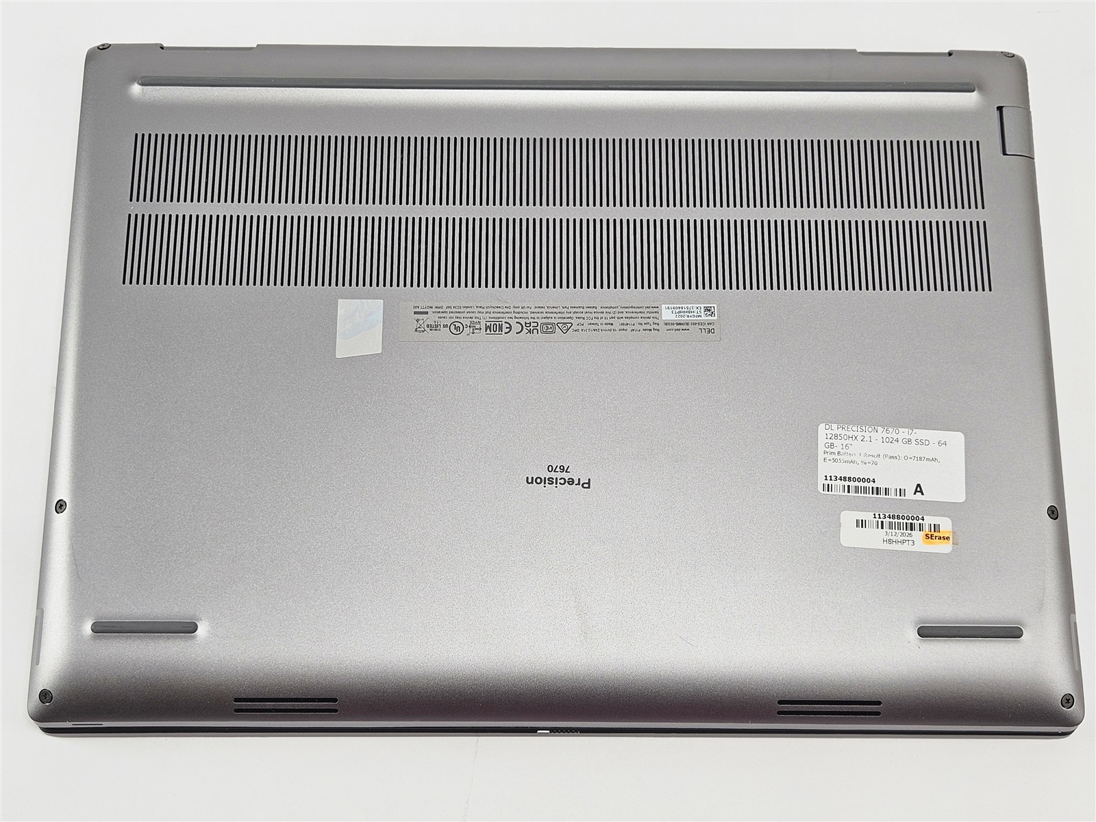 Dell Precision 7670 i7-12850HX RTX A1000 64GB RAM 1TB SSD 16″ Mobile Workstation