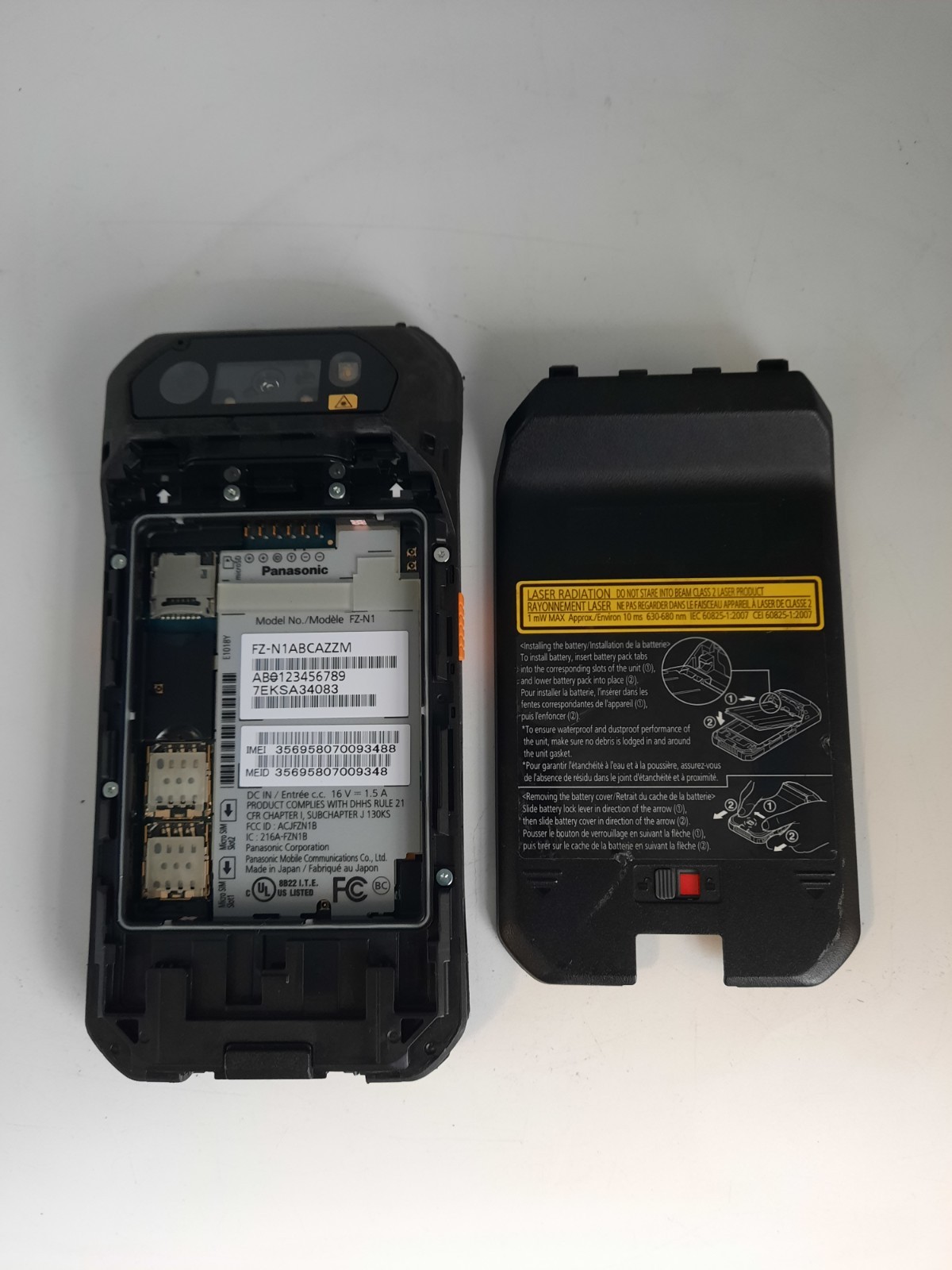 Panasonic FZ-N1 Toughpad Handheld Scanner-No Battery-(Locked)-UNTESTED