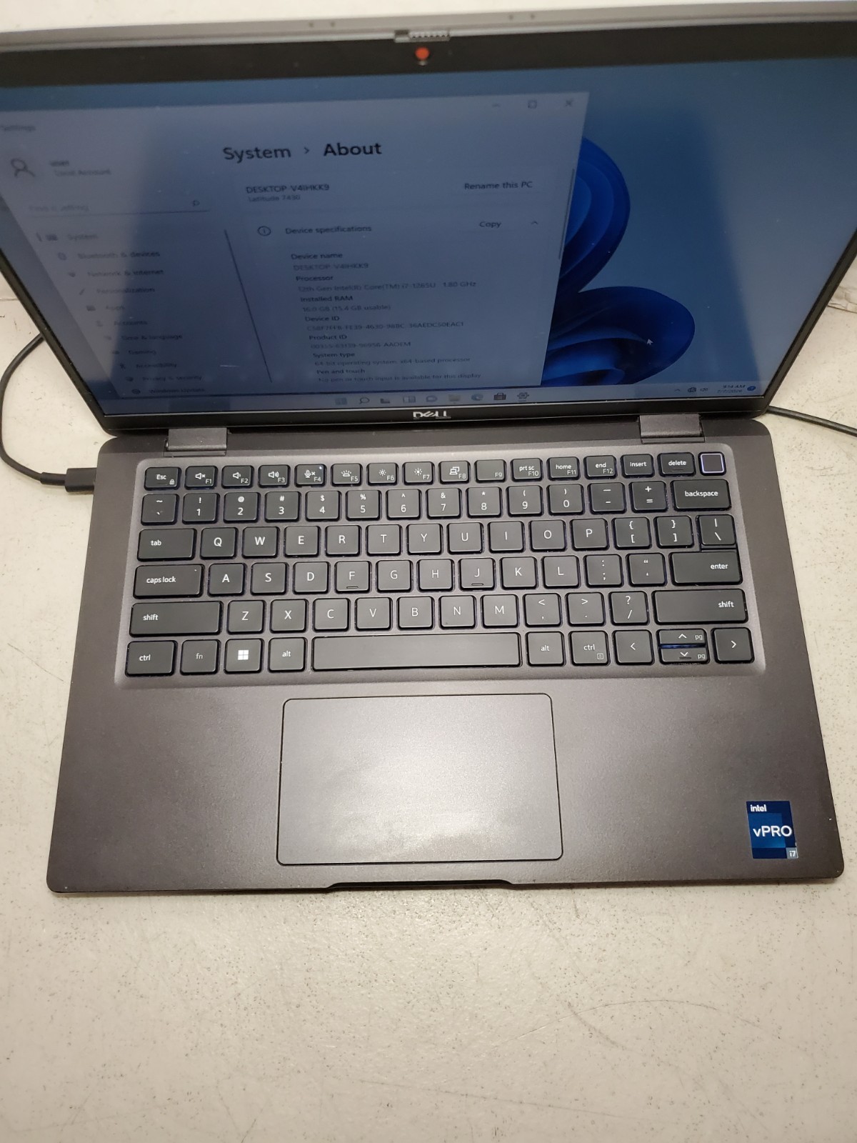 Dell Latitude 7430 14″ Laptop – i7-1265P 16GB RAM 256GB SSD Win11 NO BATTERY #69